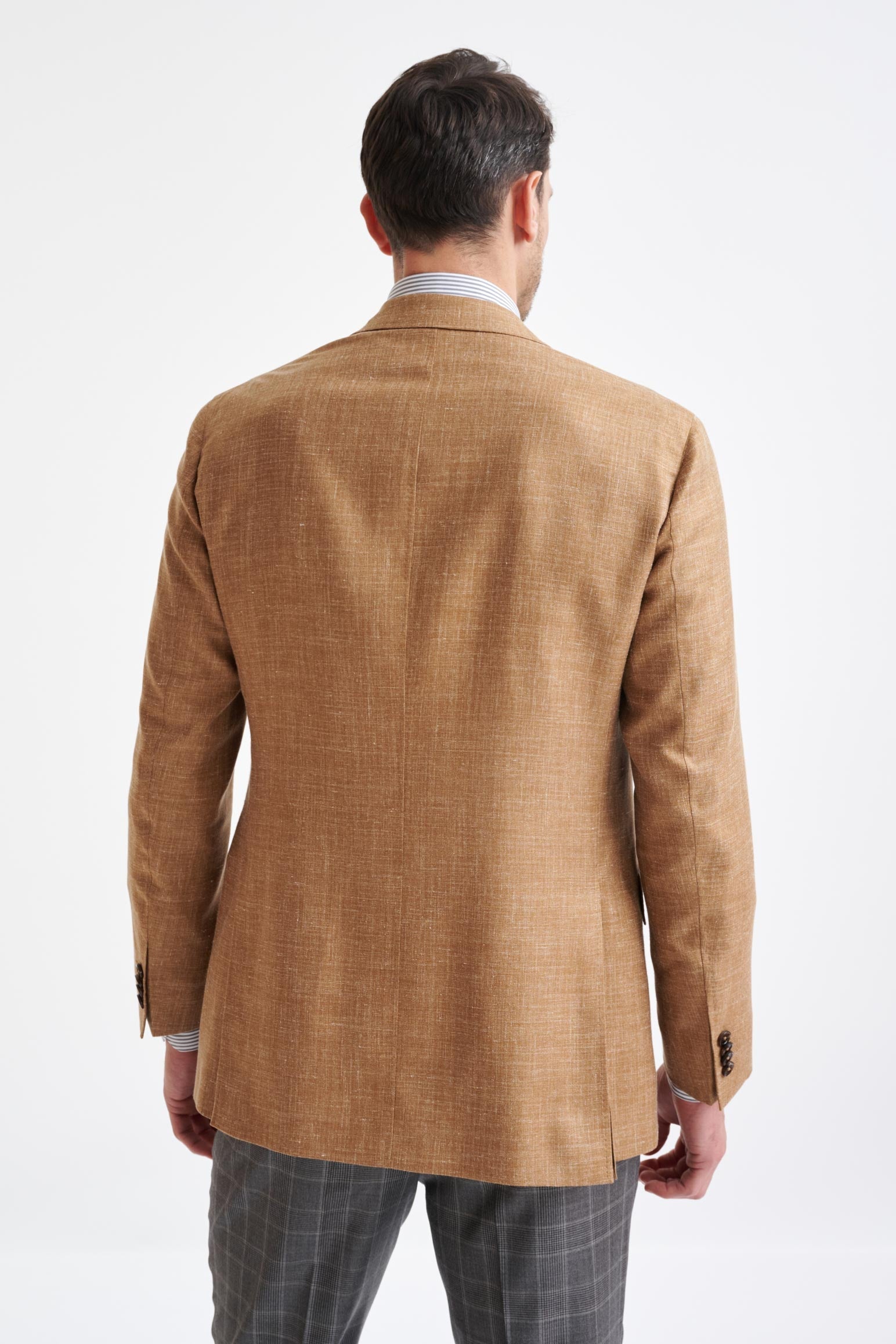 Camel Wool & Silk Kensington Jacket Amalfi Trend — detail 6