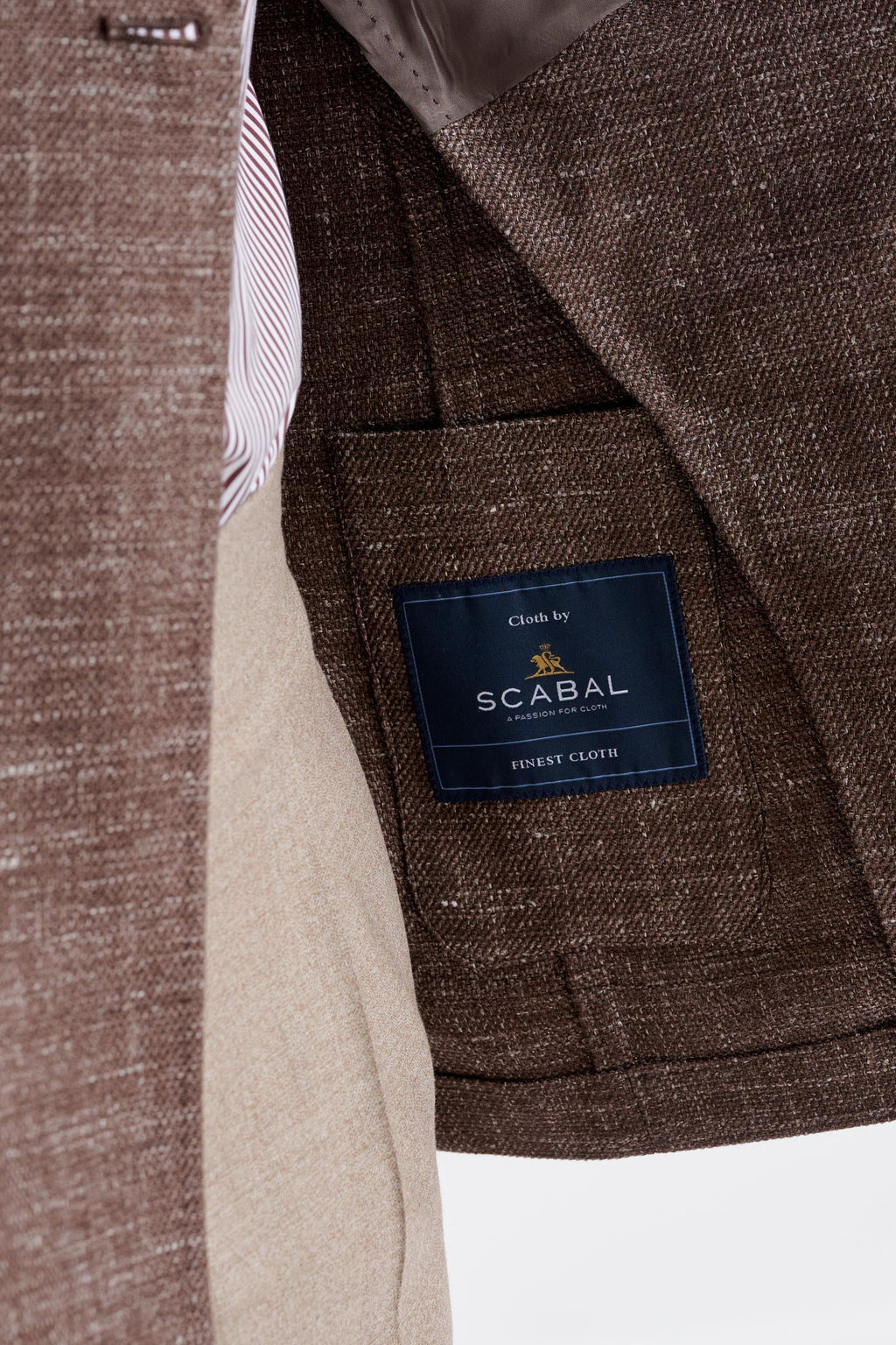 Brown Wool & Silk Kenton Jacket Amalfi Trend — detail 3