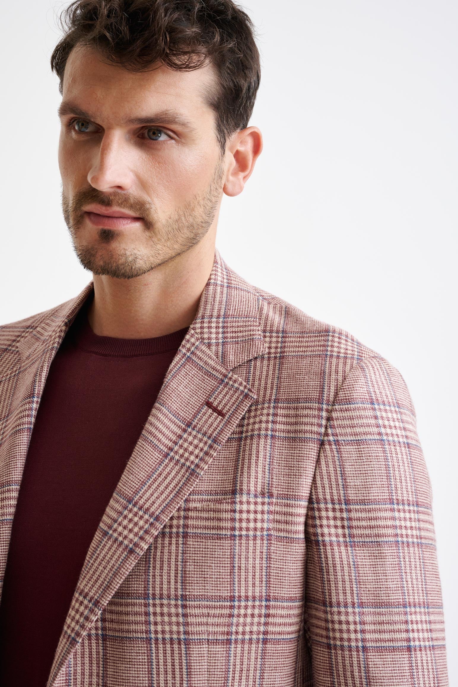 Raspberry Wool & Silk Kensington Jacket Amalfi Trend — detail 6