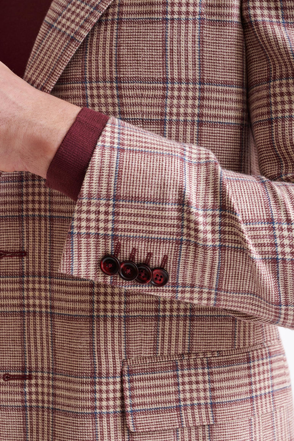 Raspberry Wool & Silk Kensington Jacket Amalfi Trend — detail 1
