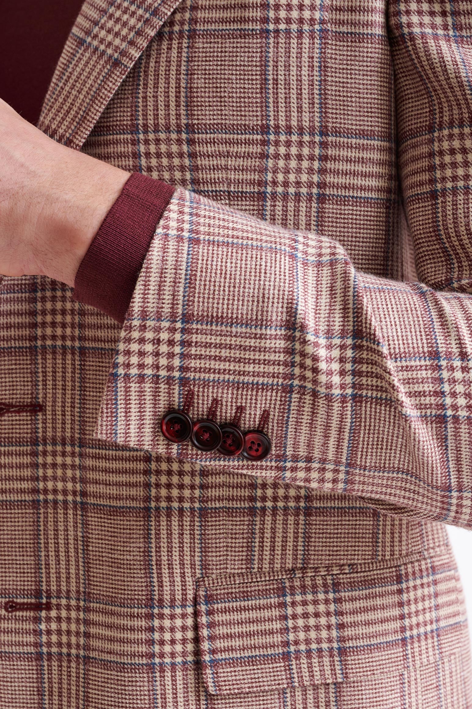 Raspberry Wool & Silk Kensington Jacket Amalfi Trend — detail 1