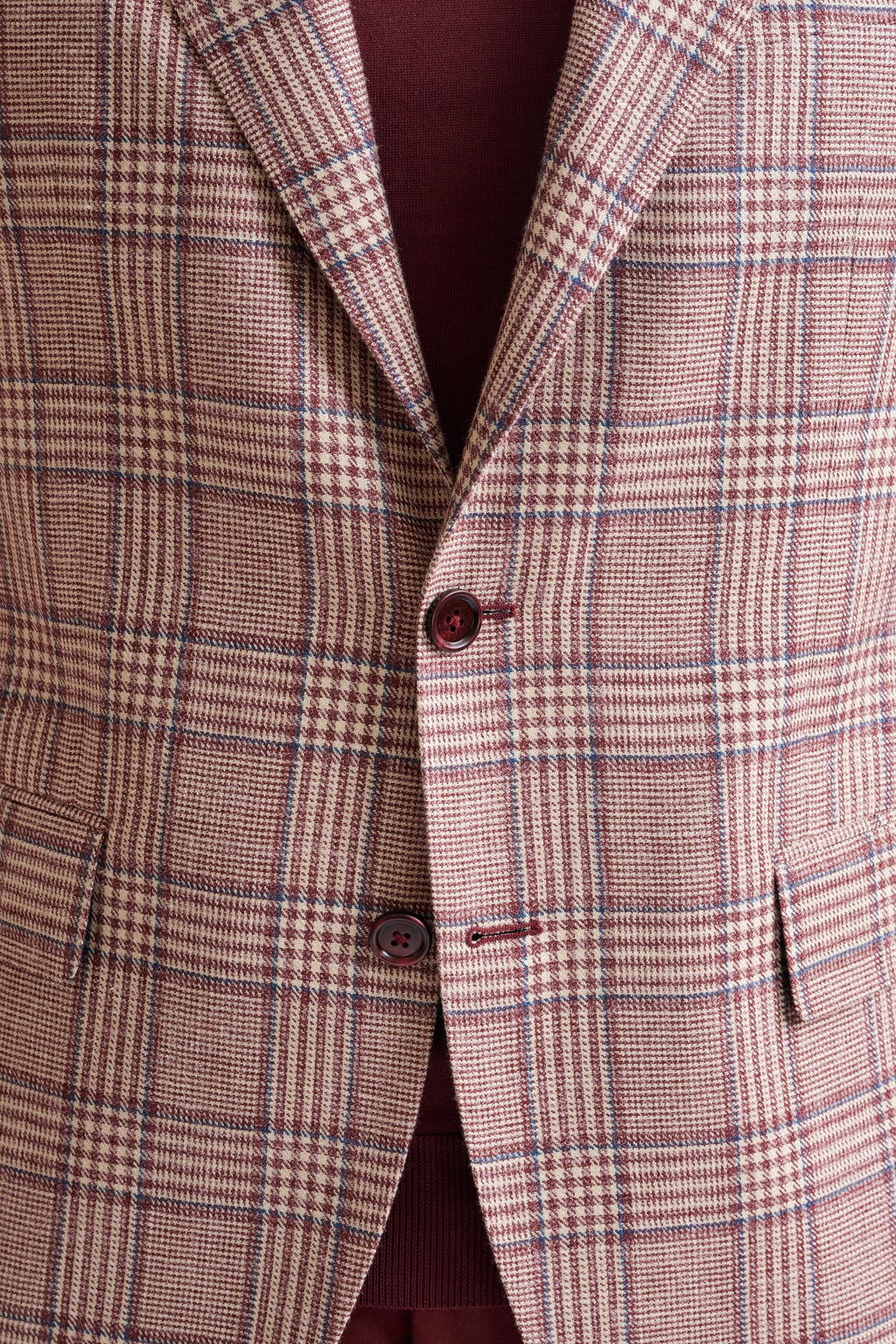 Raspberry Wool & Silk Kensington Jacket Amalfi Trend — detail 2