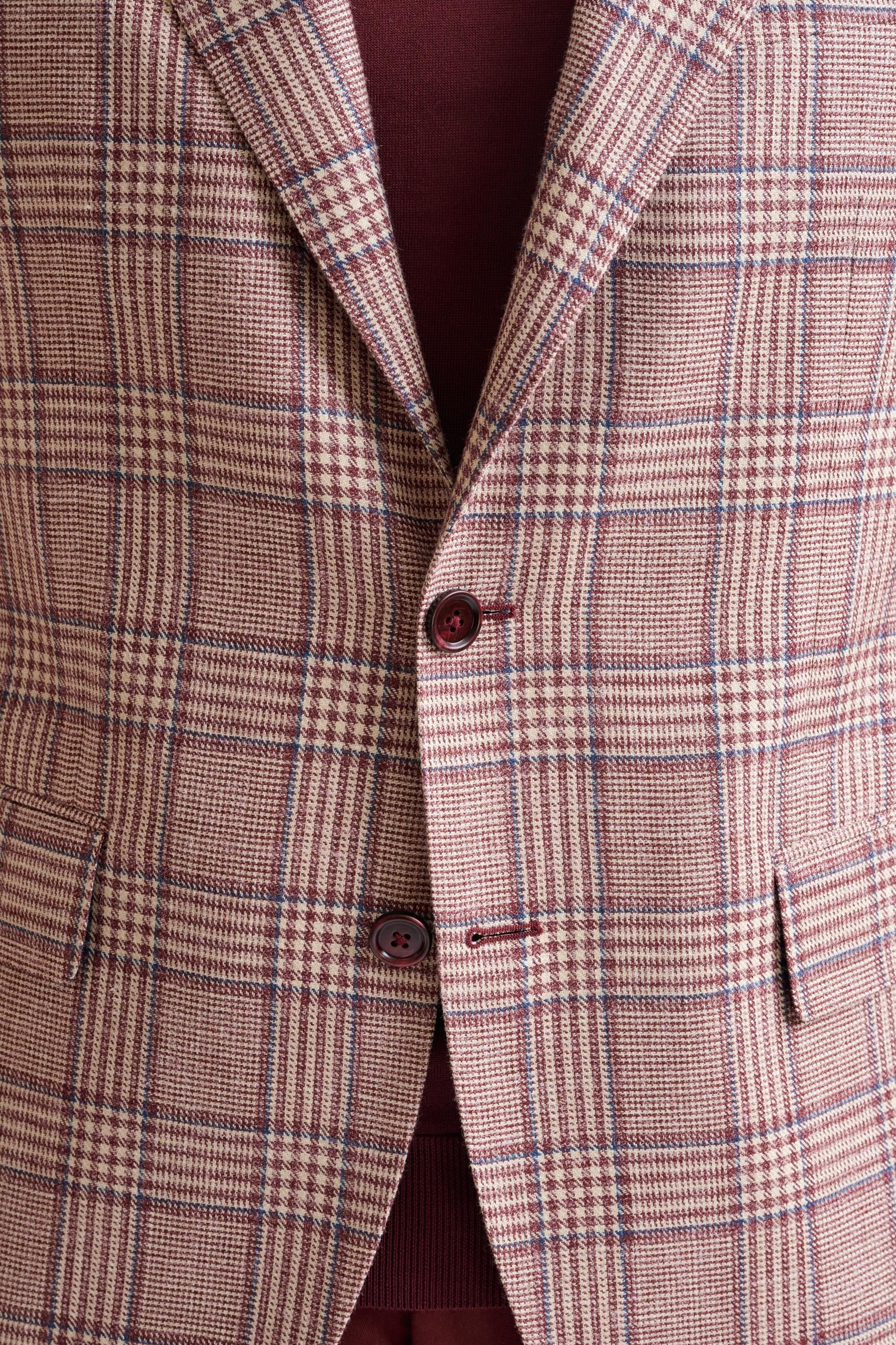 Raspberry Wool & Silk Kensington Jacket Amalfi Trend — detail 2