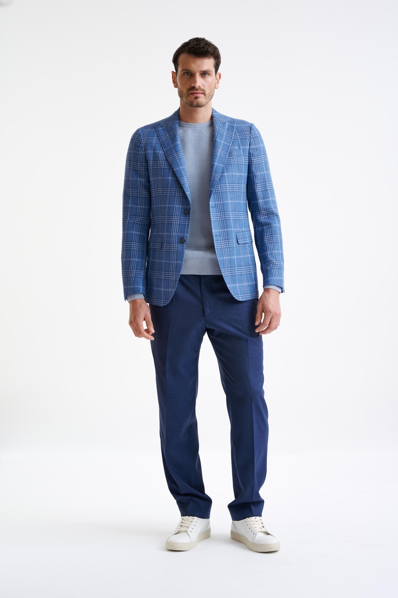Blue Linen & Wool Soho Jacket Amalfi Trend — detail 1
