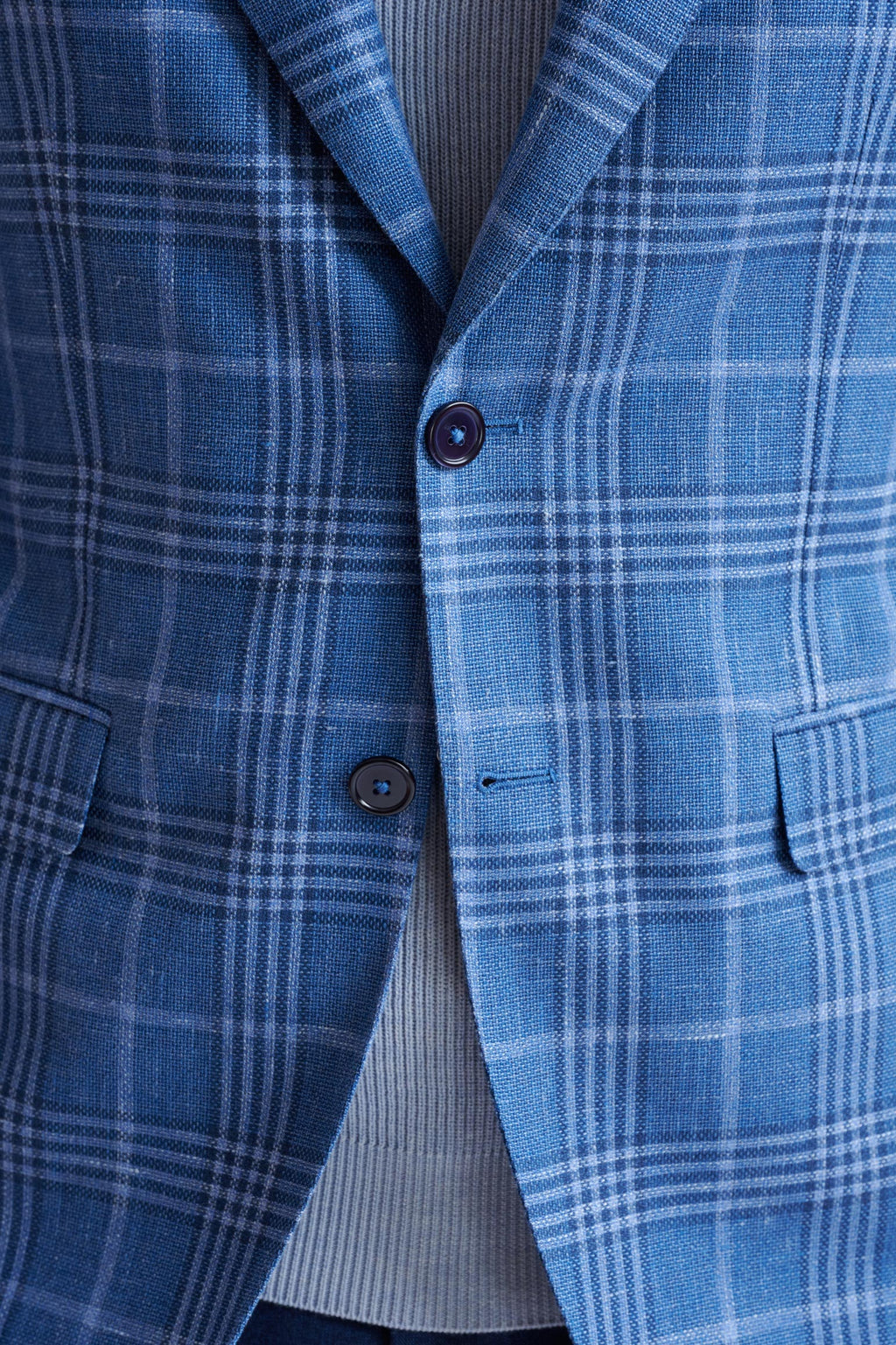 Blue Linen & Wool Soho Jacket Amalfi Trend — detail 4