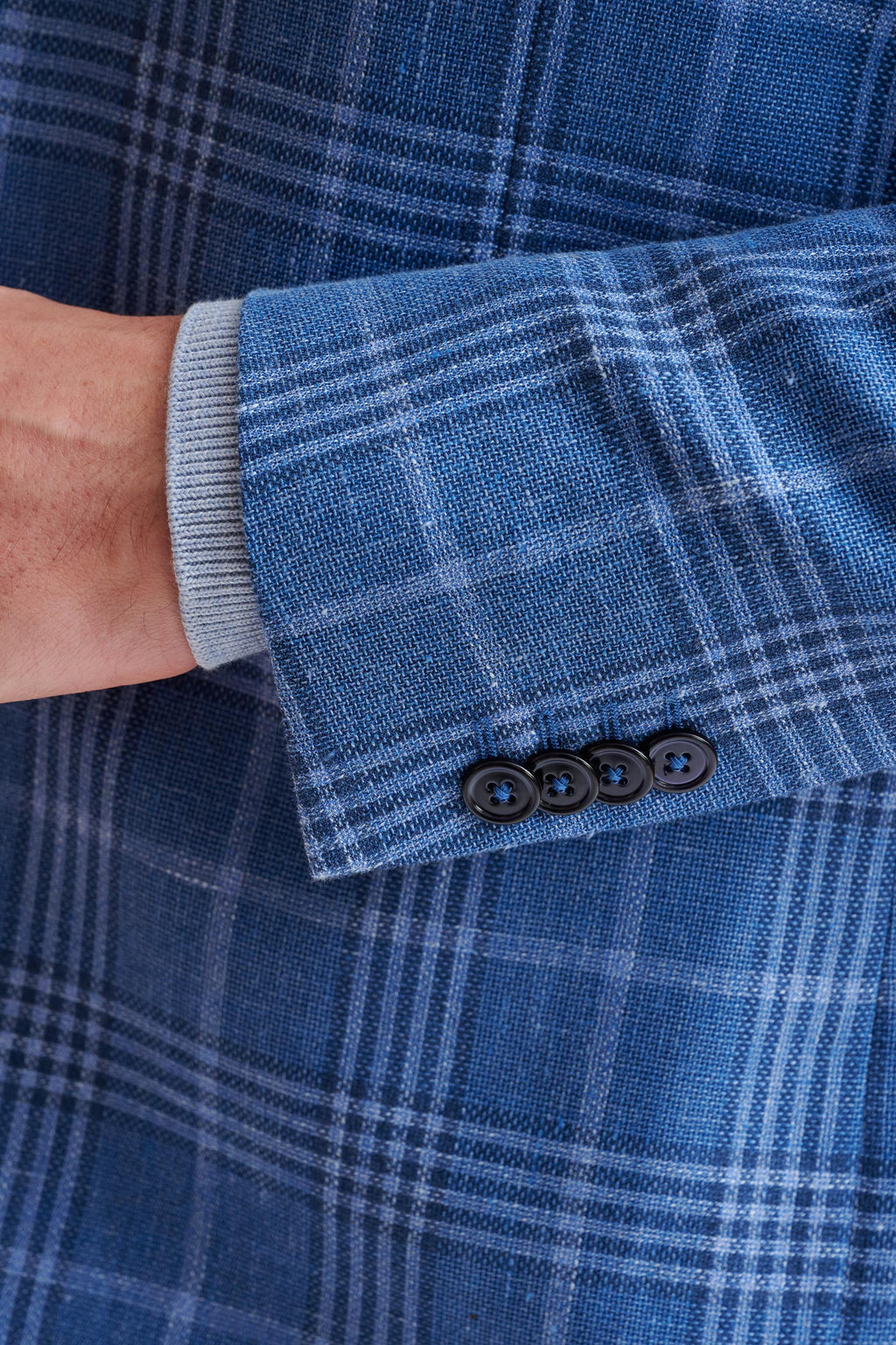 Blue Linen & Wool Soho Jacket Amalfi Trend — detail 3