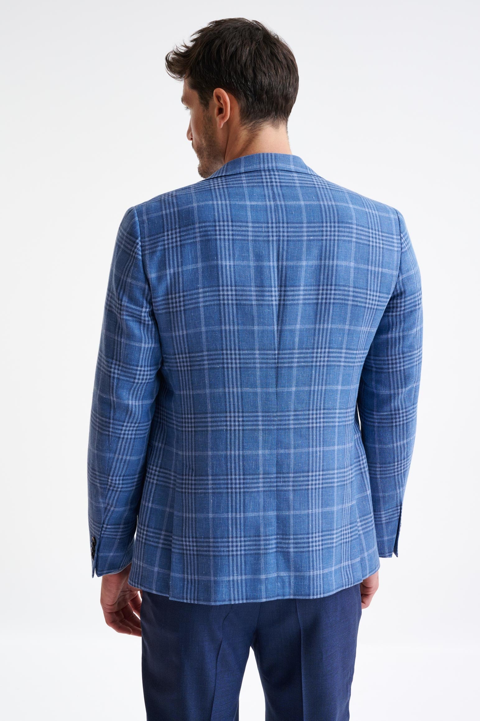 Blue Linen & Wool Soho Jacket Amalfi Trend — detail 7