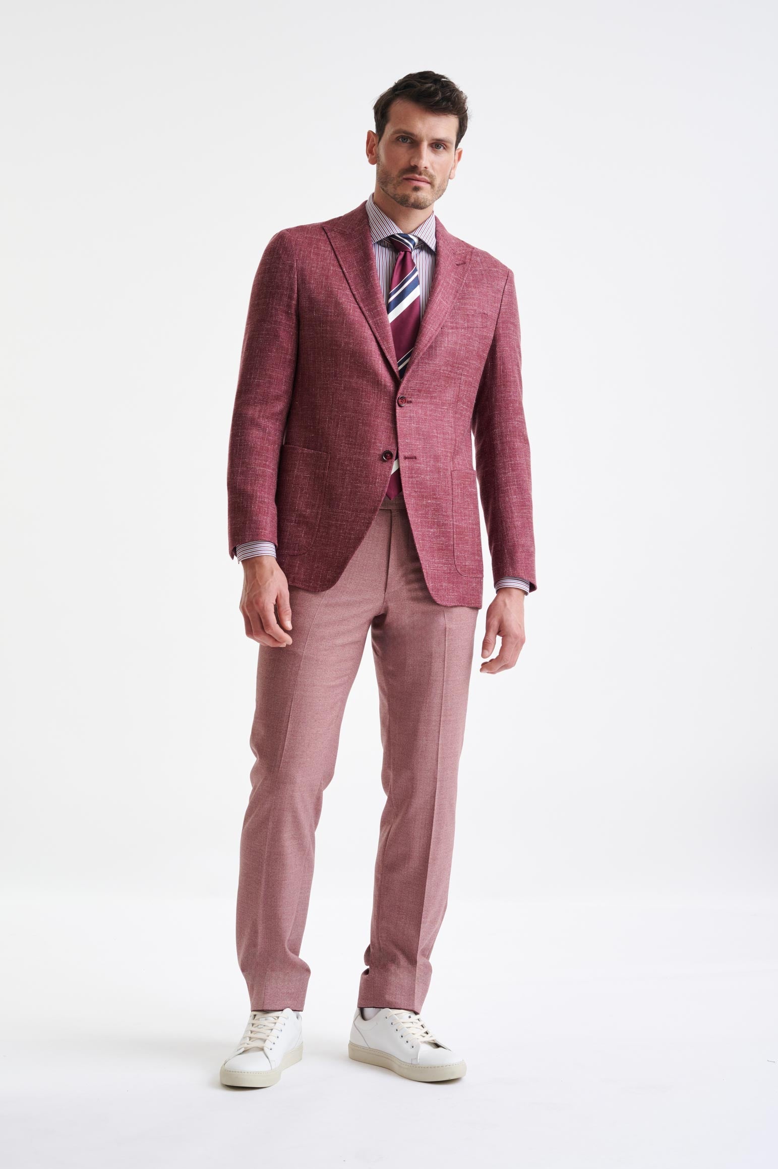 Raspberry Wool & Silk Kenton Jacket Amalfi Trend — detail 5
