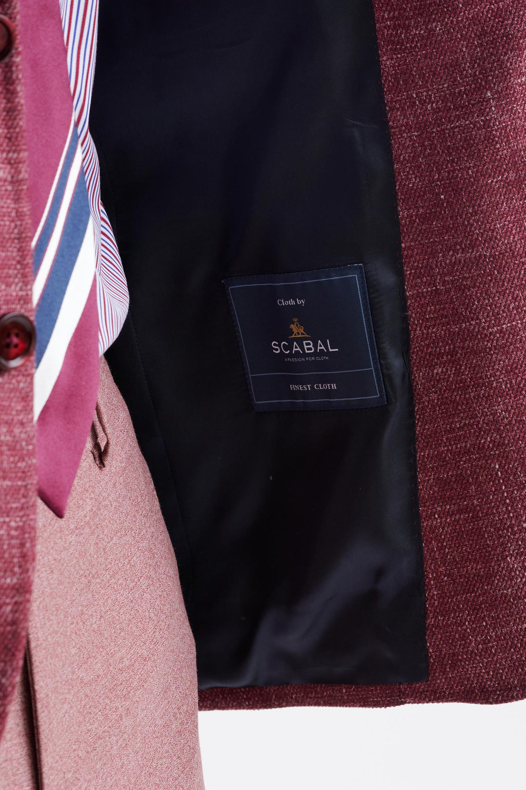 Raspberry Wool & Silk Kenton Jacket Amalfi Trend — detail 3