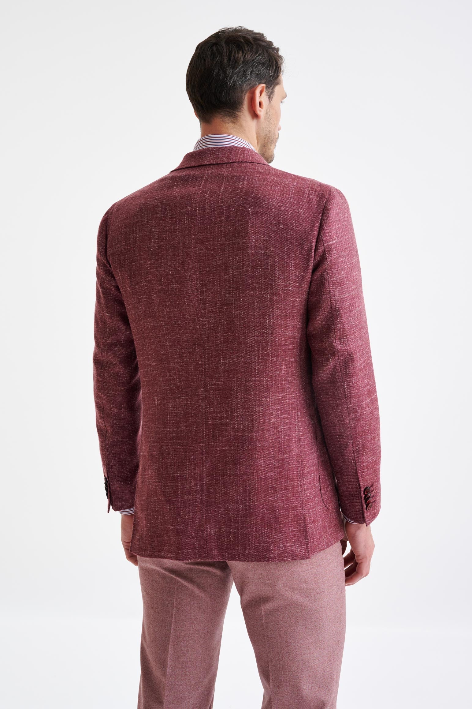 Raspberry Wool & Silk Kenton Jacket Amalfi Trend — detail 7