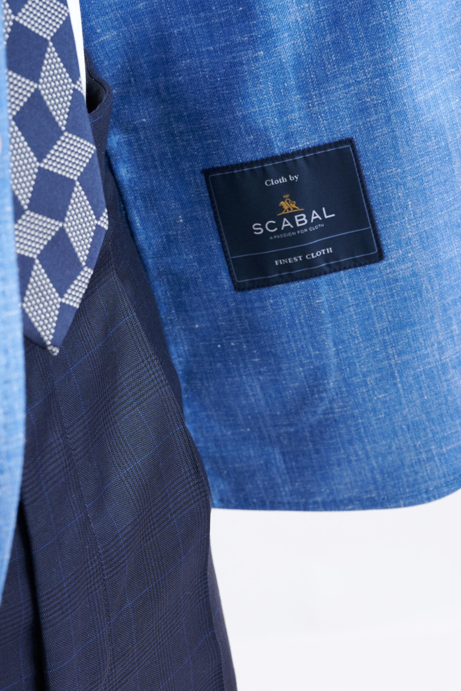 Light Blue Wool & Silk Soho Jacket Amalfi Trend — detail 2