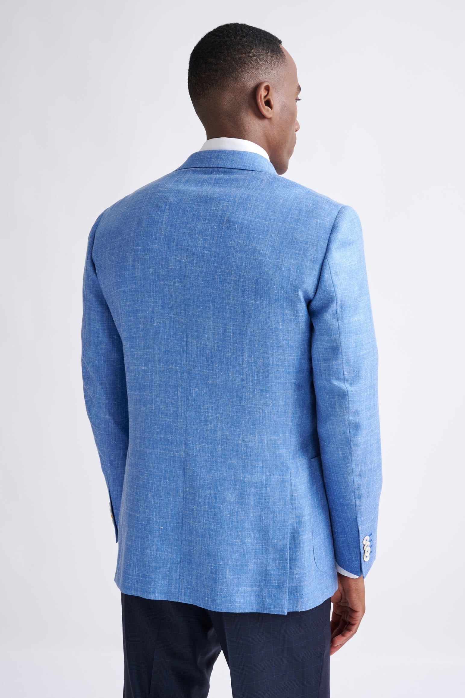 Light Blue Wool & Silk Soho Jacket Amalfi Trend — detail 6