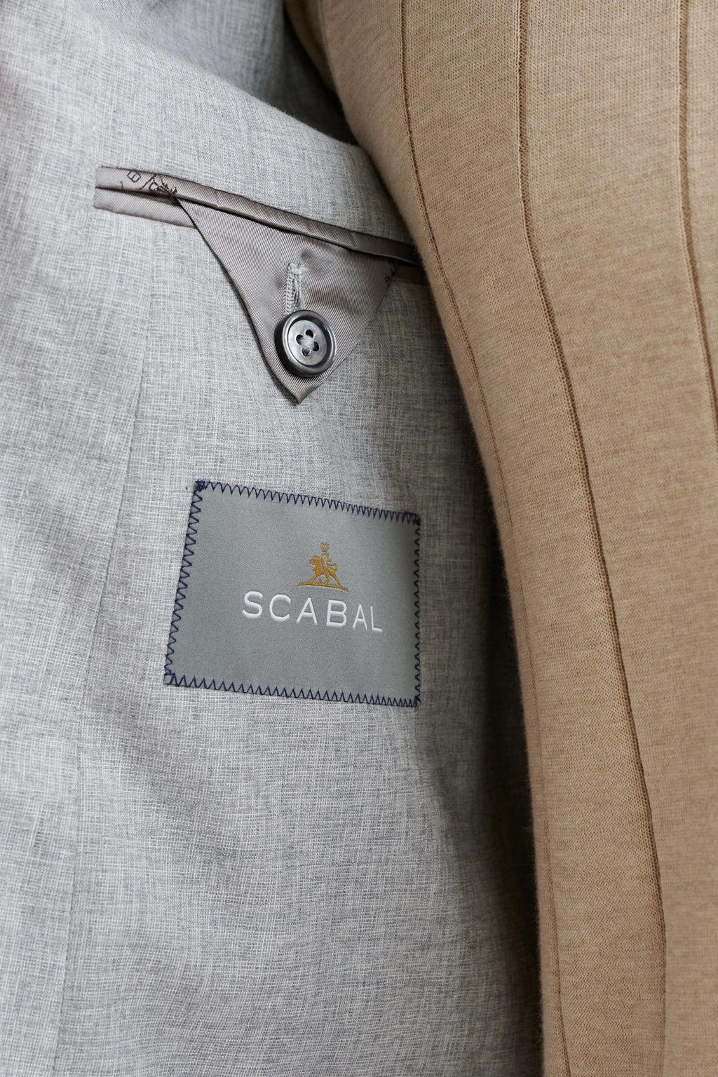 Light Grey Wool & Cotton Kenton Jacket Lifestyle — detail 4