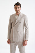 Brown Cream Check Wool Kenton Jacket Lifestyle