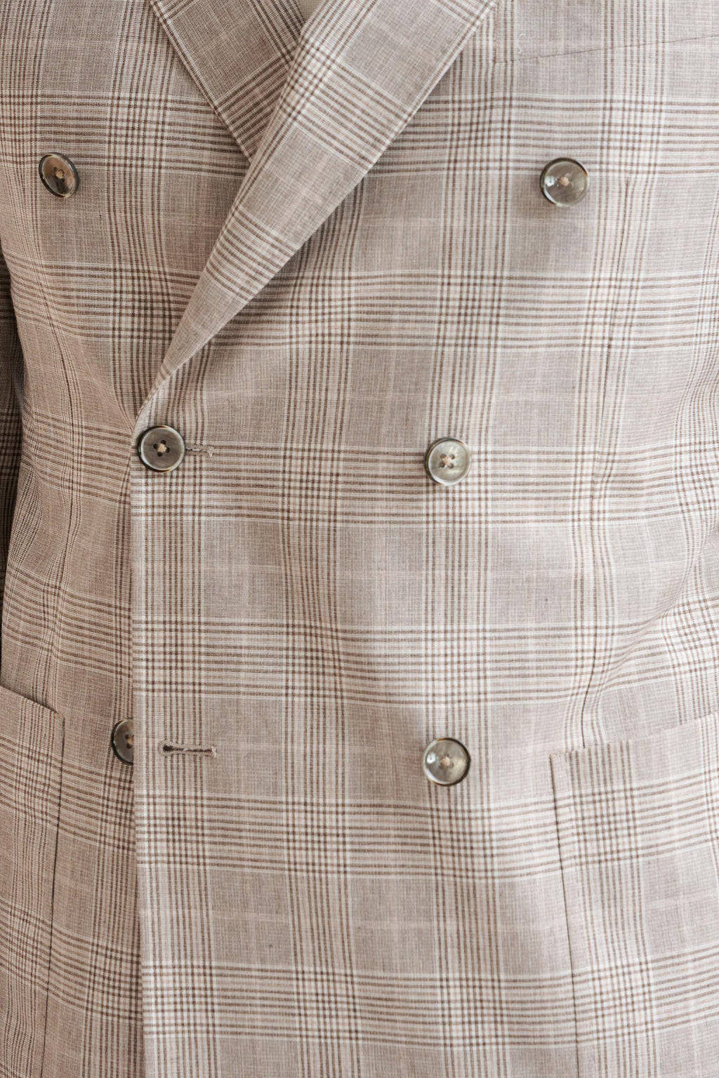 Brown Cream Check Wool Kenton Jacket Lifestyle — detail 2