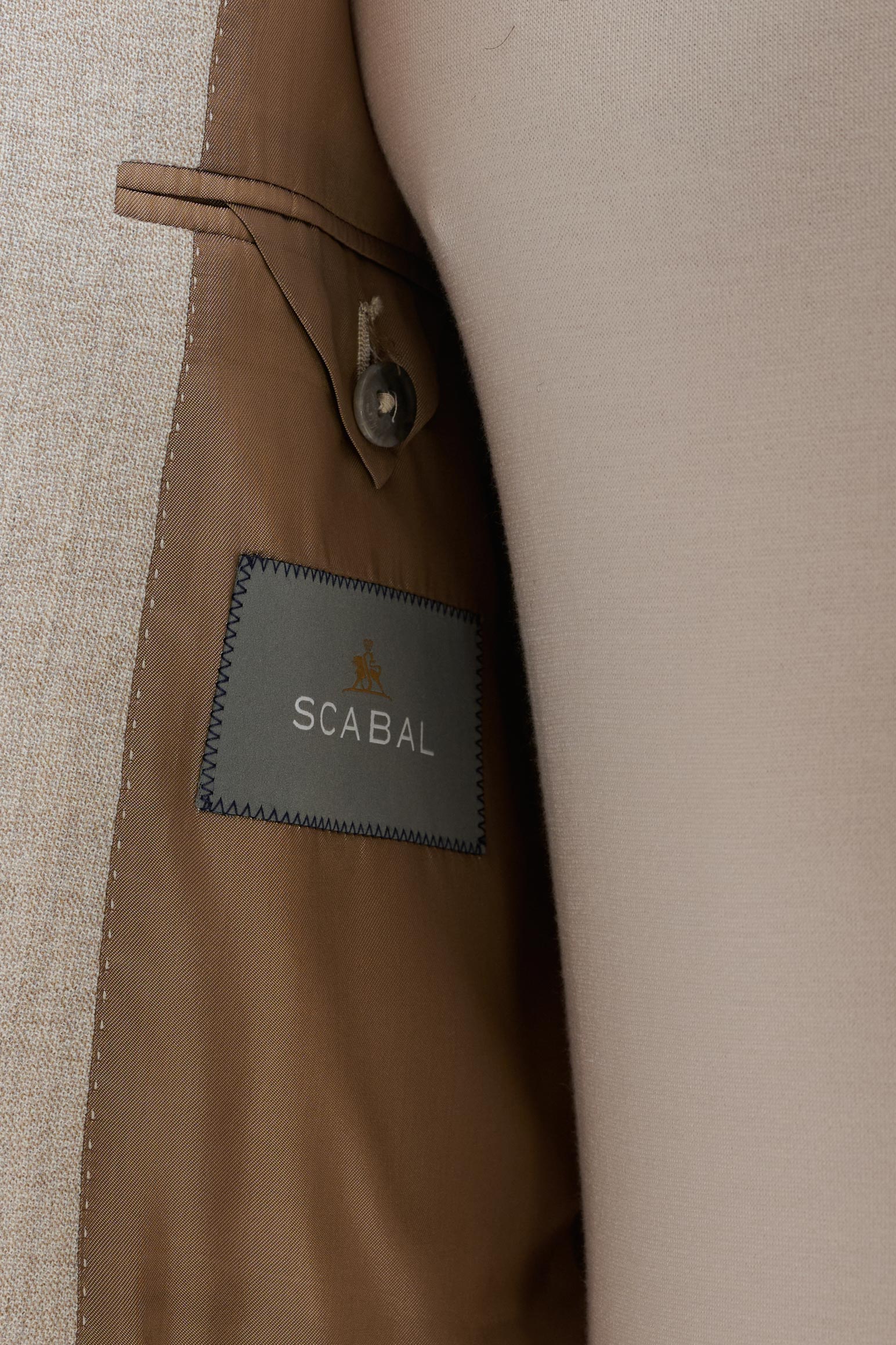 Beige 100% Wool Kenton Jacket Lifestyle — detail 4