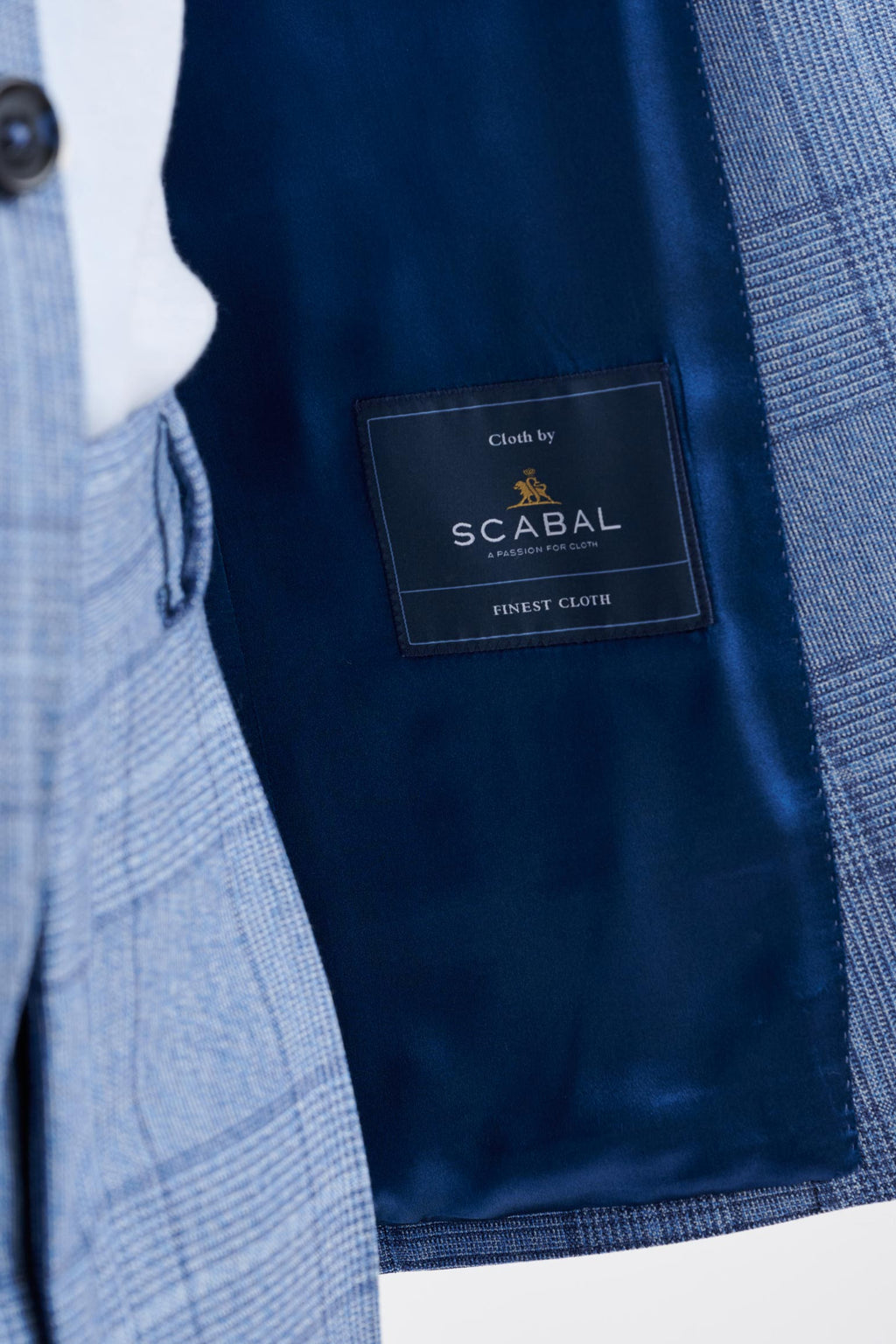Mid-Blue 100% Wool Kenton Jacket Lifestyle — detail 3