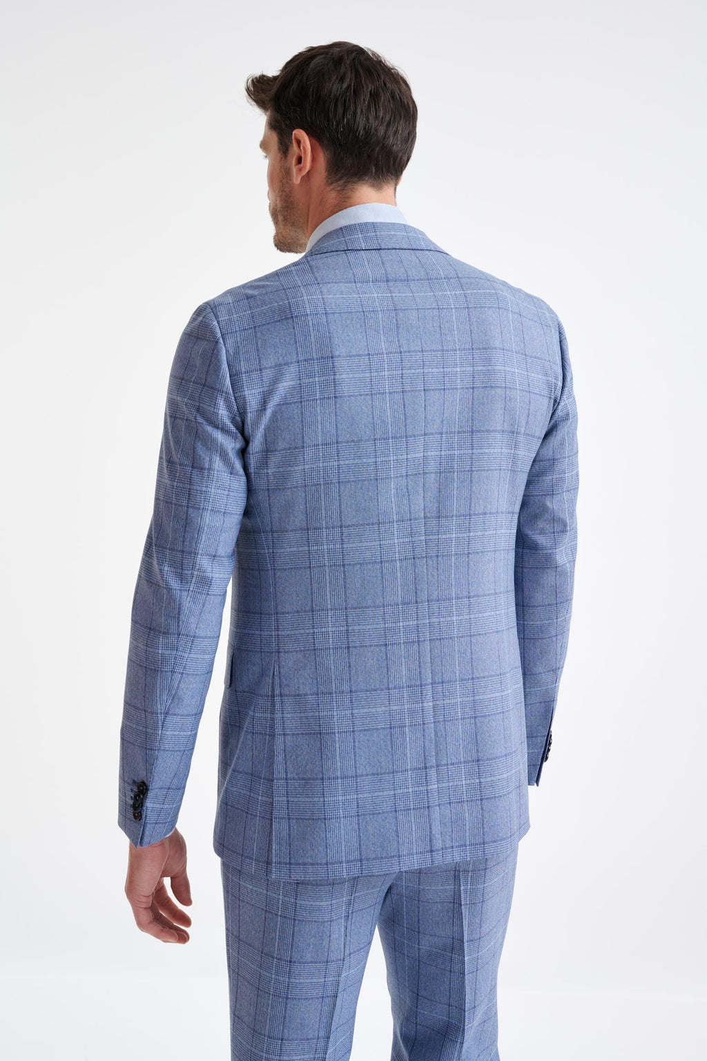 Mid-Blue 100% Wool Kenton Jacket Lifestyle — detail 6