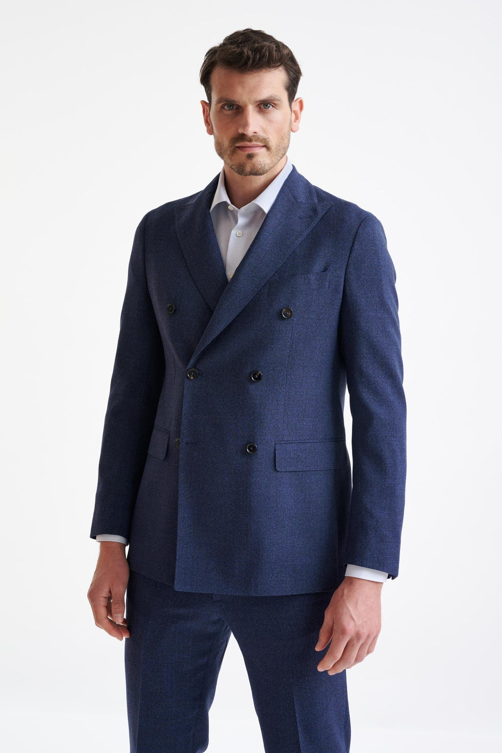 Dark Blue 100% Wool Kenton Jacket Lifestyle