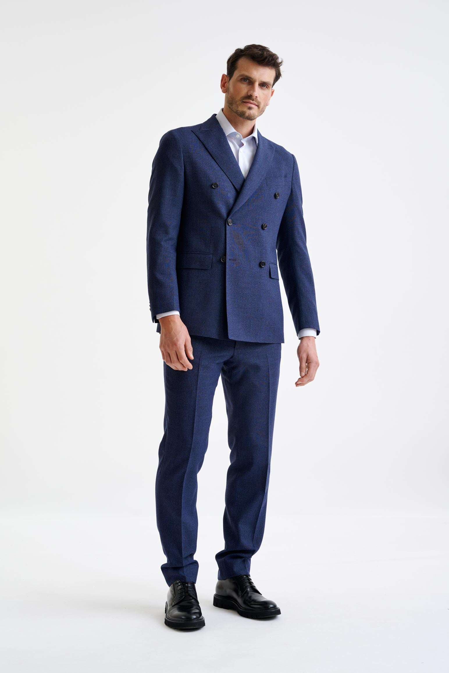Dark Blue 100% Wool Kenton Jacket Lifestyle — detail 5