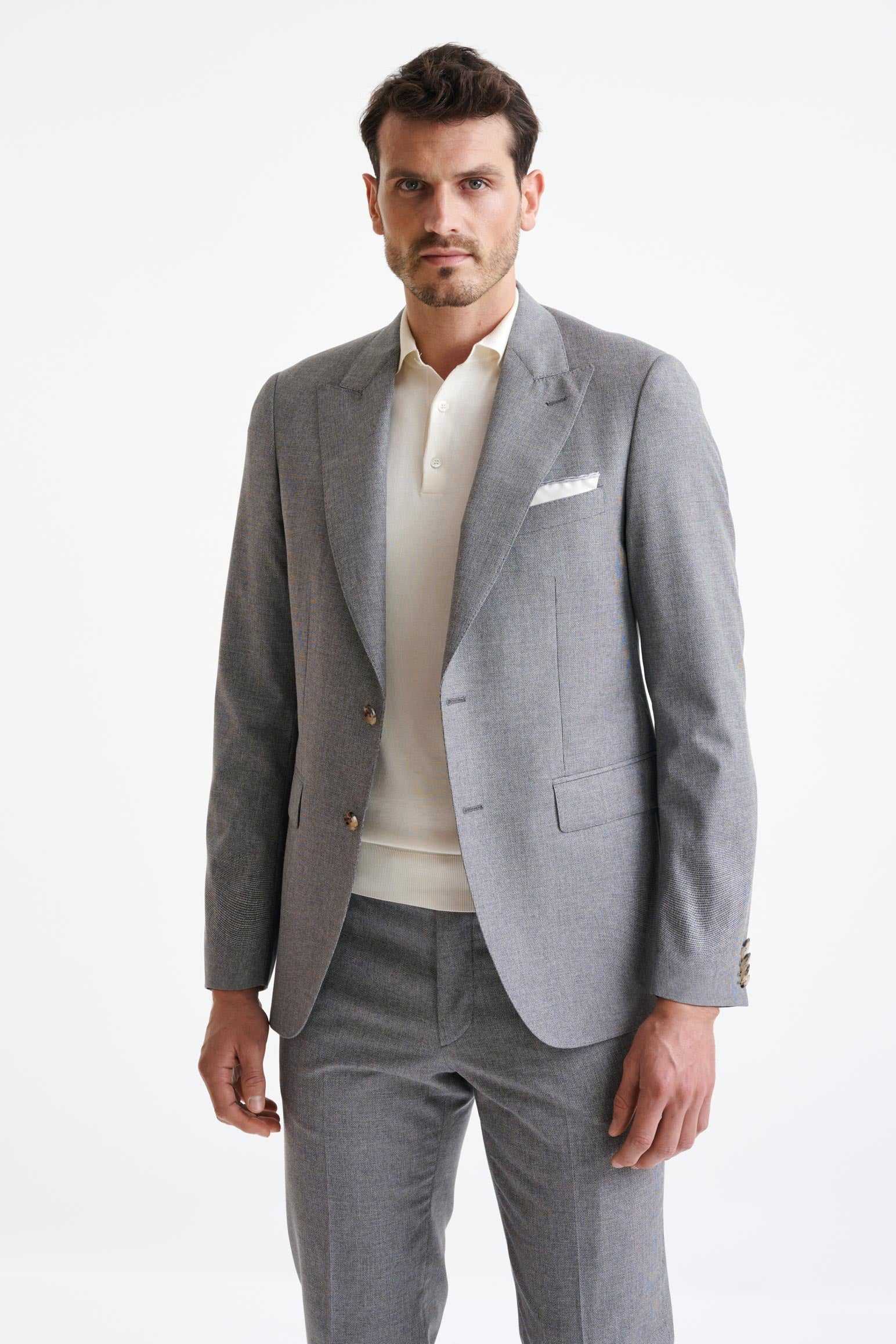 Grey Wool & Cotton Soho Jacket Lifestyle