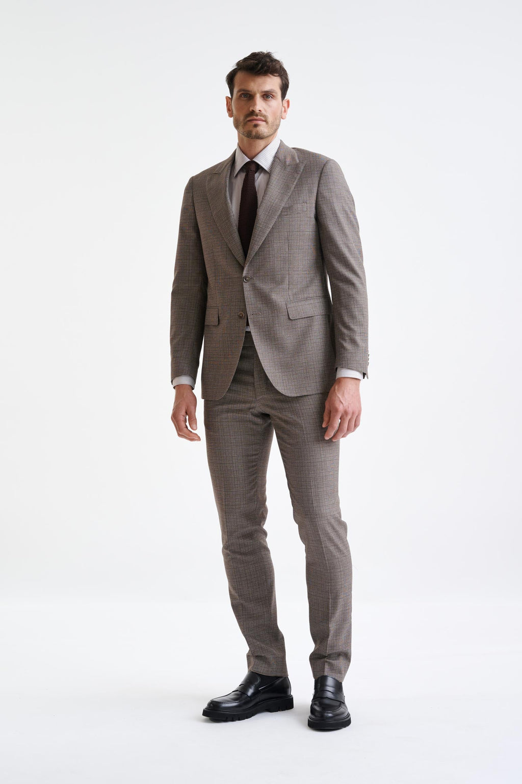 Brown Wool Super 100's Soho Jacket Lifestyle — detail 5