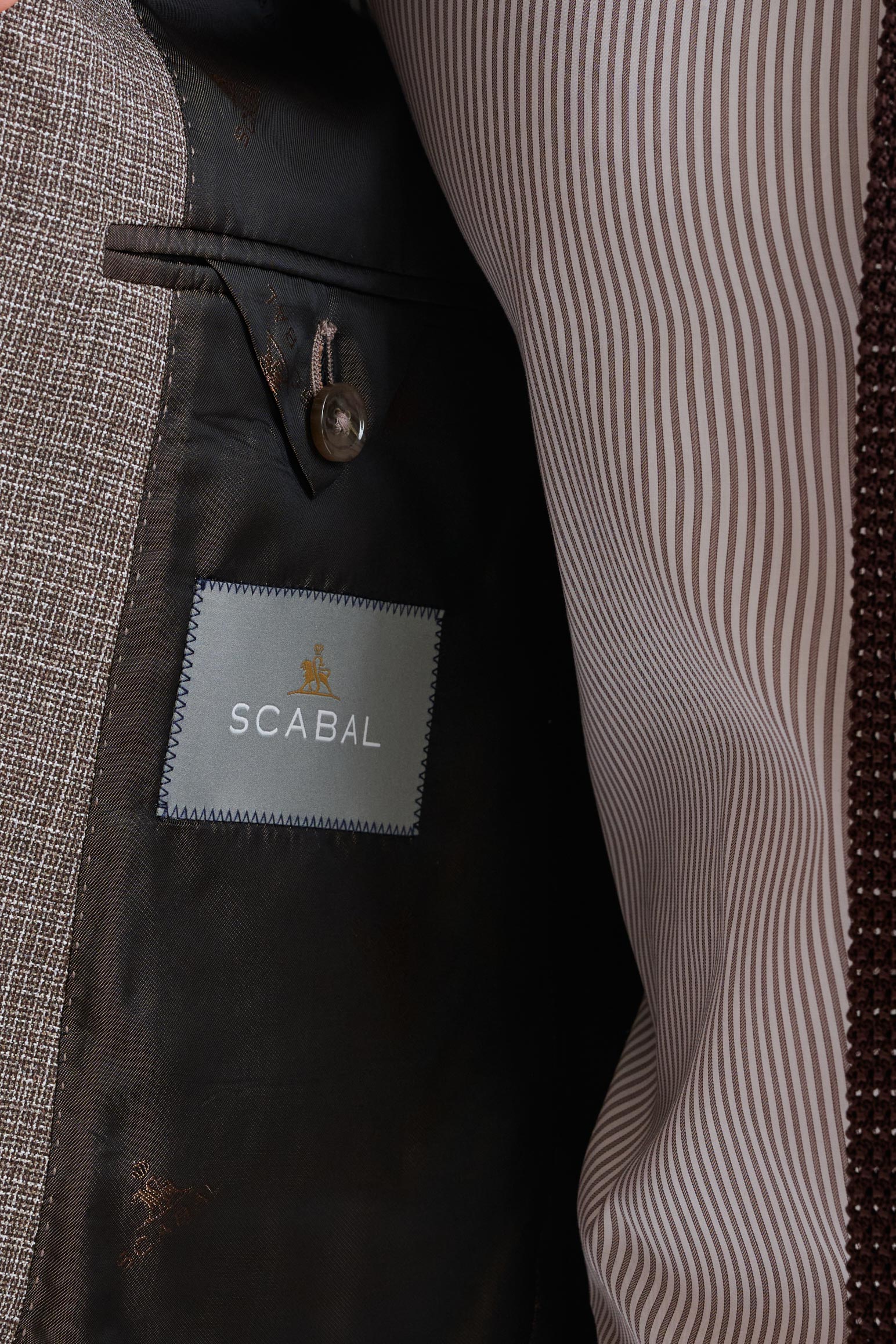 Brown Wool Super 100's Soho Jacket Lifestyle — detail 4