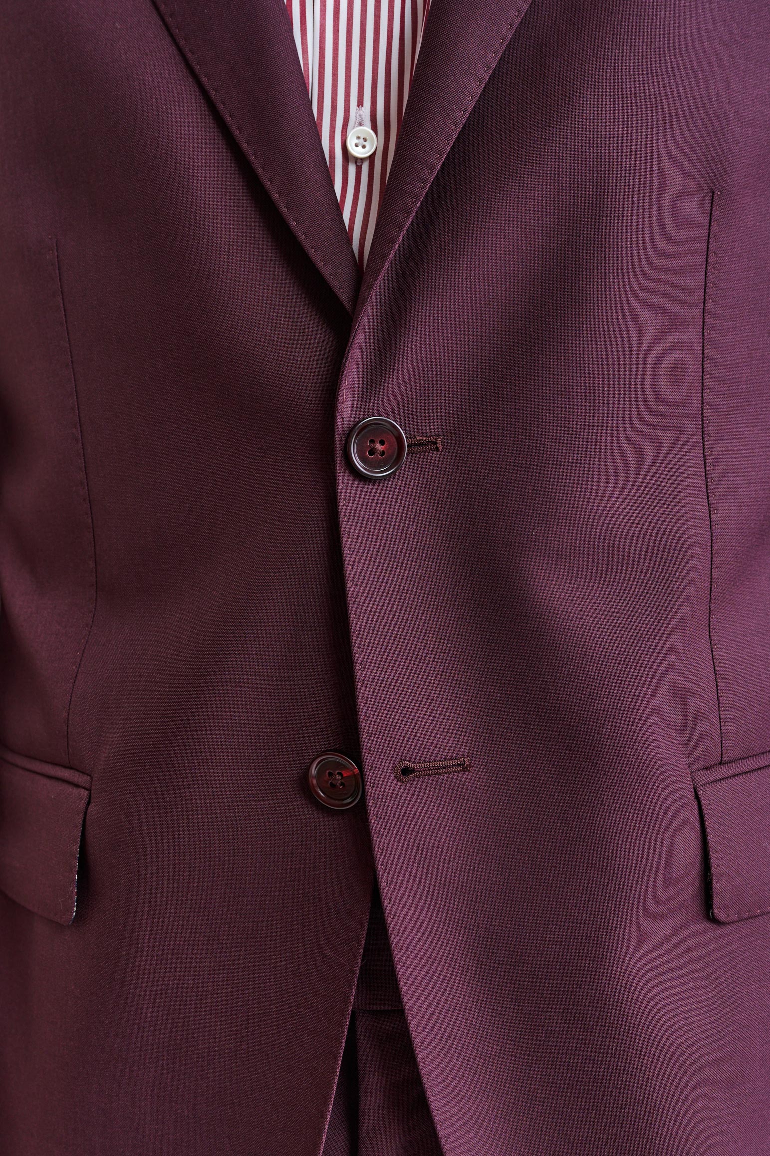 Red 100% Wool Kenton Jacket Capri — detail 2