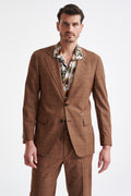 Brown Check Wool & Cotton Kenton Jacket Lifestyle