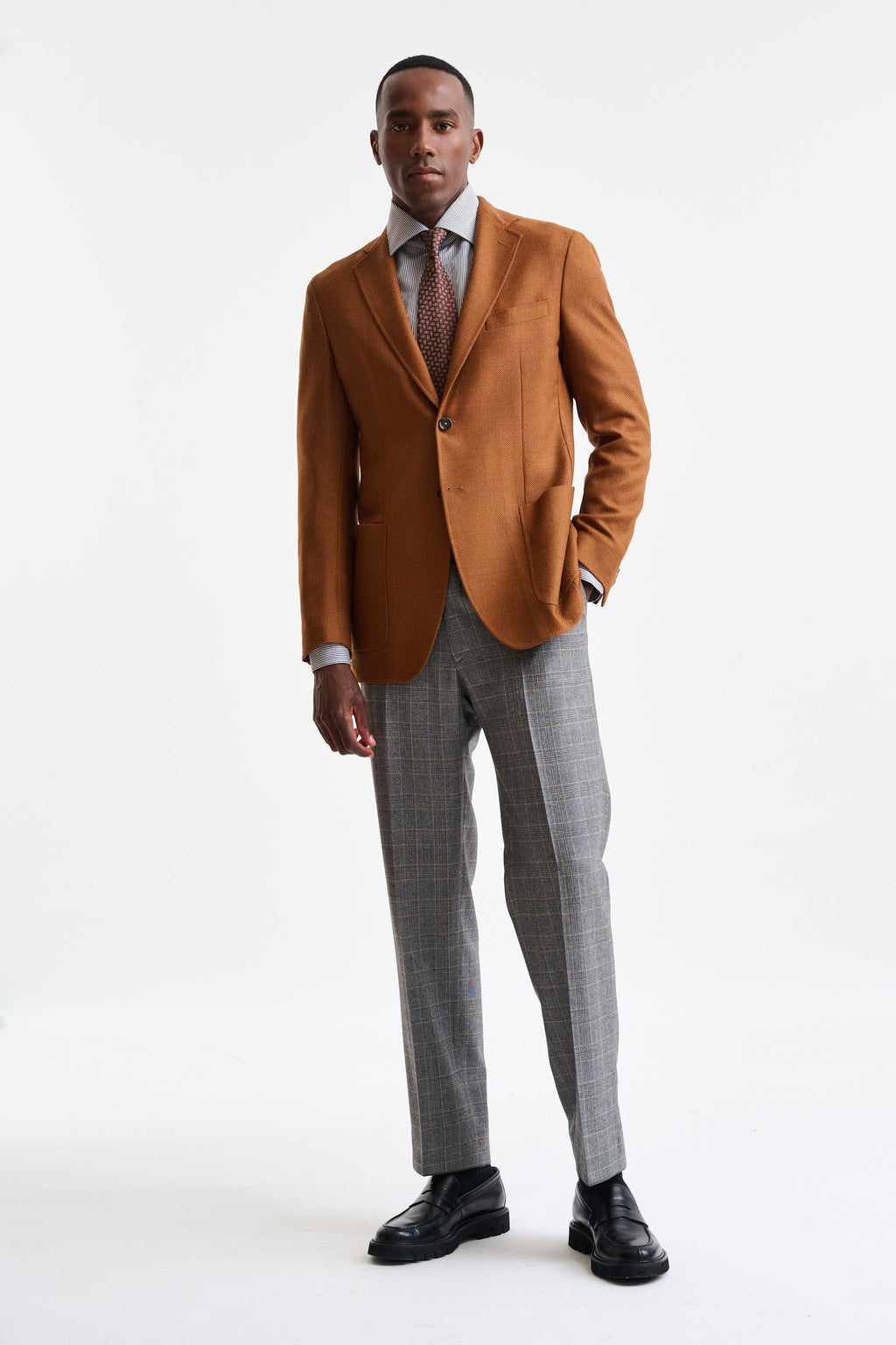 Brown Wool Kenton Jacket Trend — detail 4