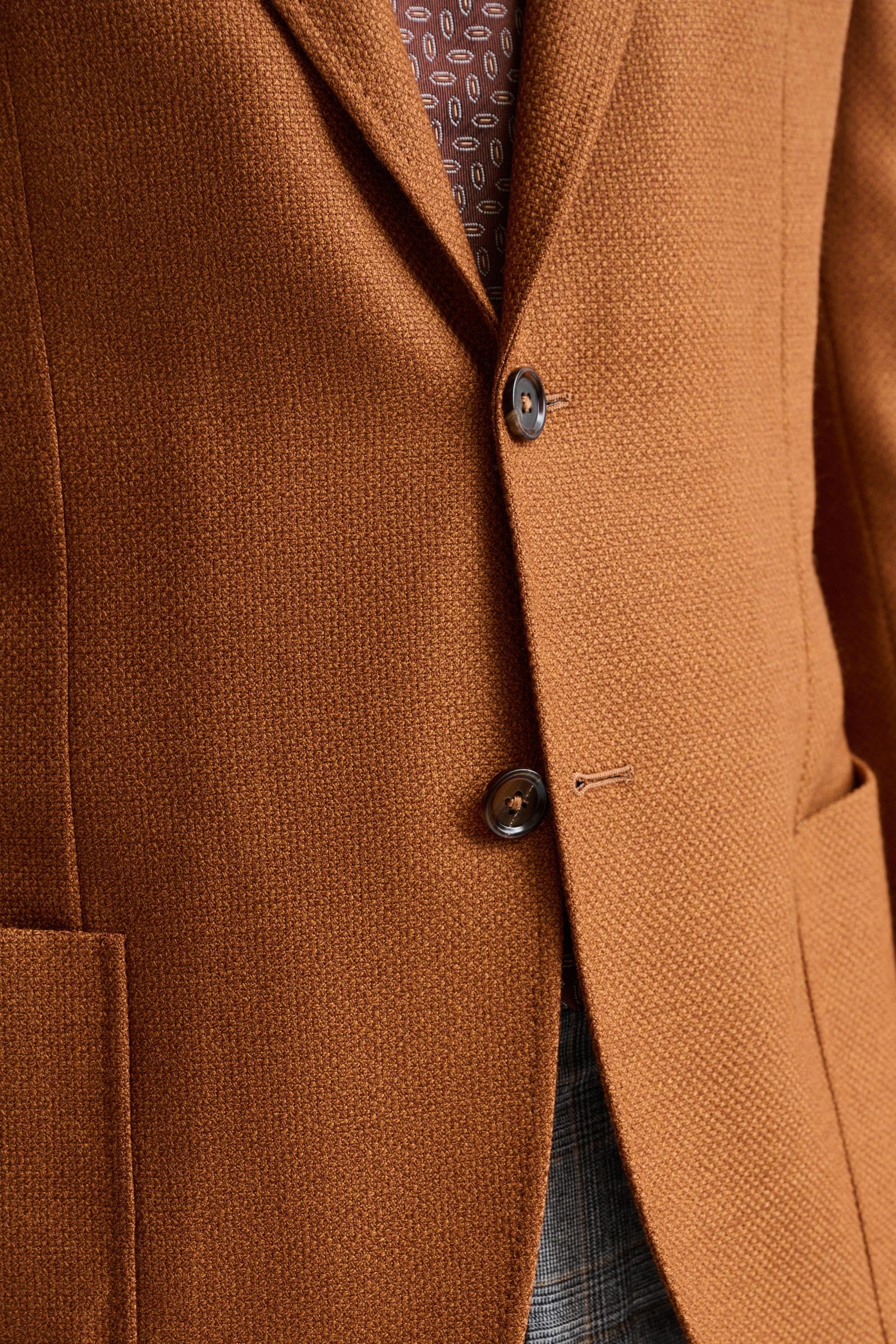 Brown Wool Kenton Jacket Trend — detail 2