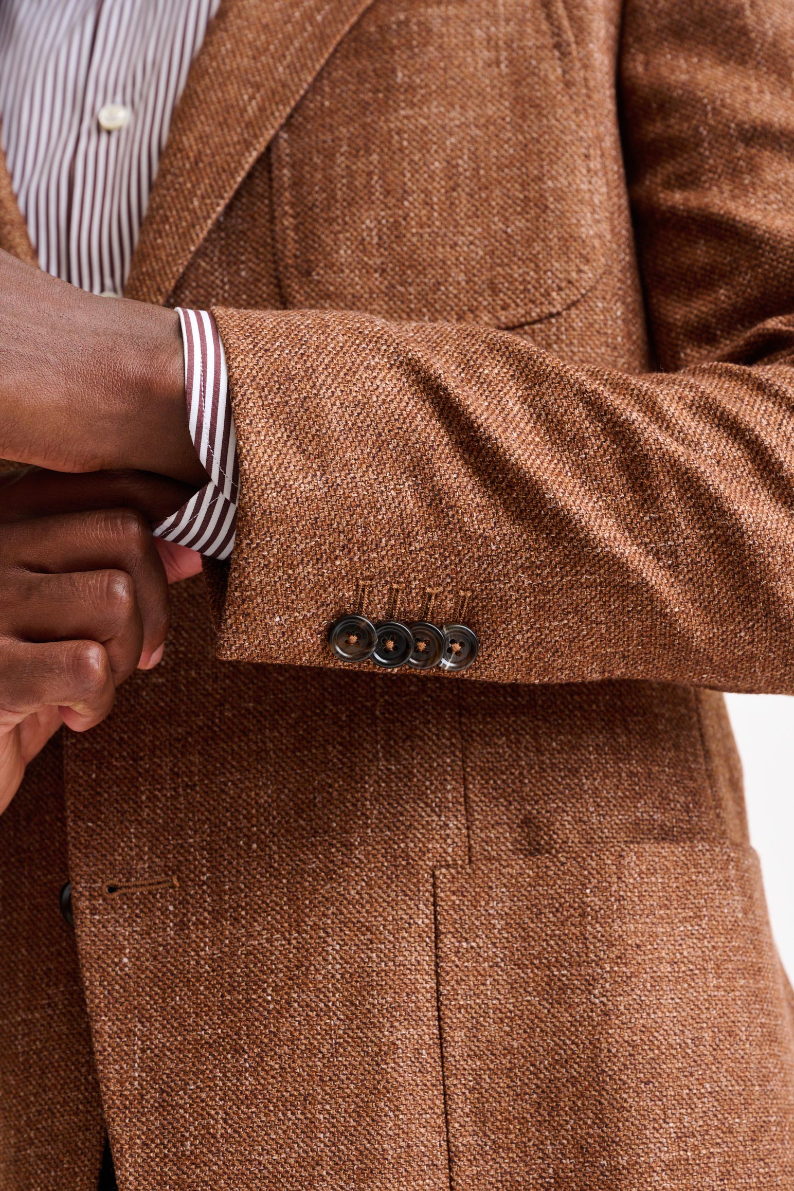 Brown Wool and Silk Soho Jacket Trend — detail 1