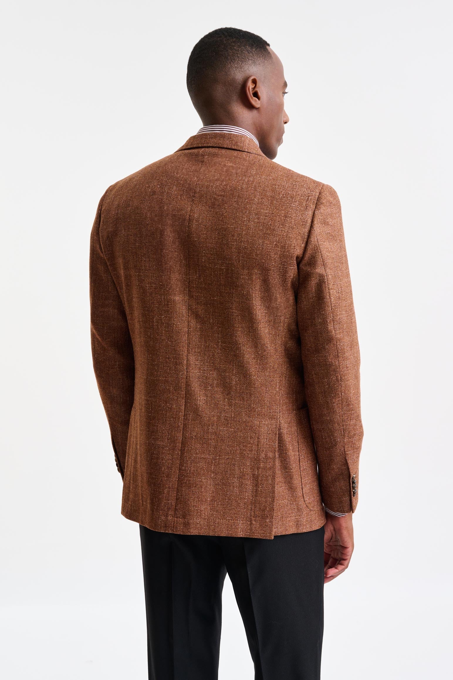 Brown Wool and Silk Soho Jacket Trend — detail 4