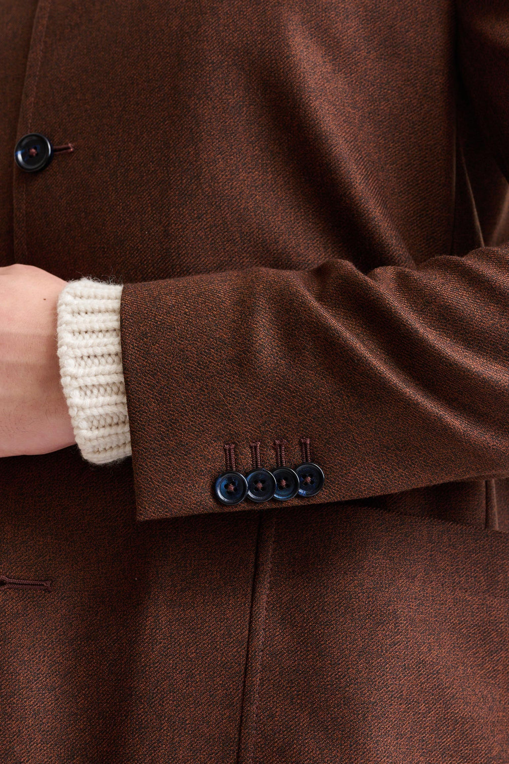 Brown Wool Chelsea Shirt Jacket Harmony — detail 1