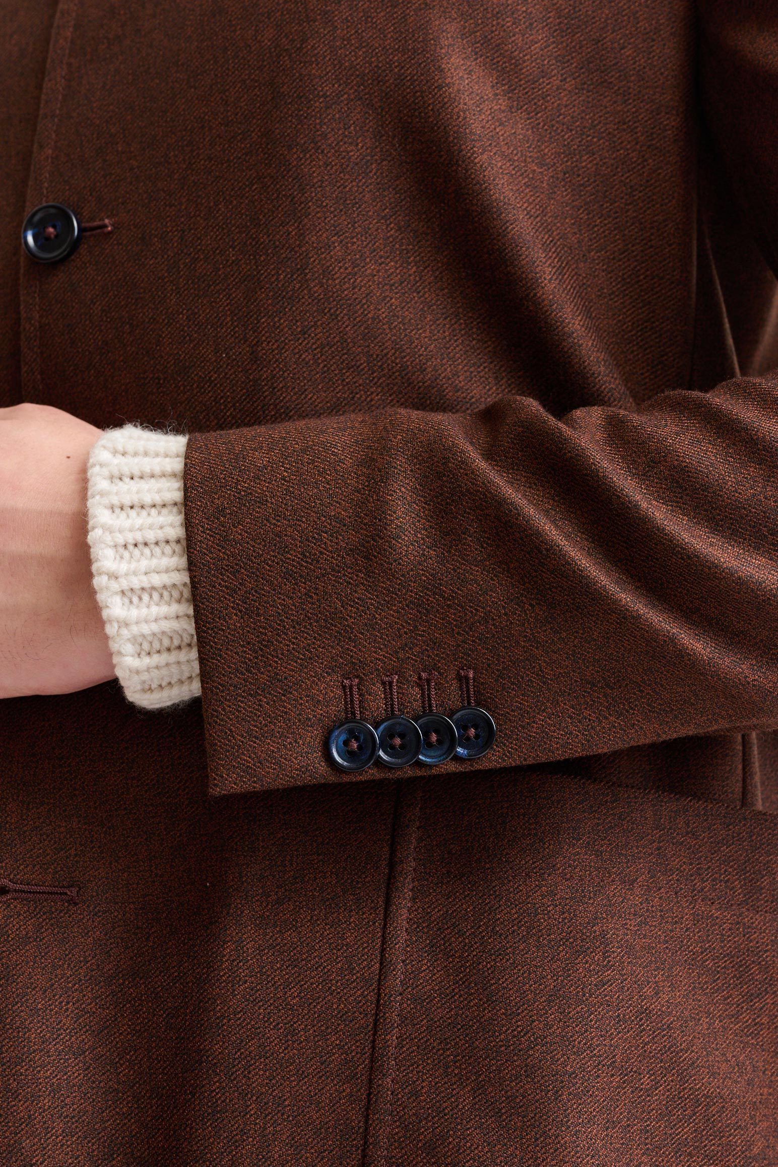 Brown Wool Chelsea Shirt Jacket Harmony — detail 1
