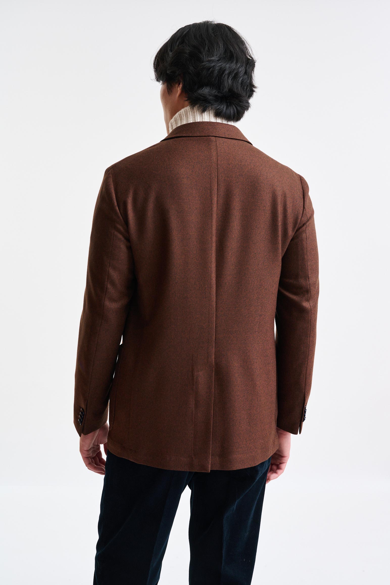 Brown Wool Chelsea Shirt Jacket Harmony — detail 6