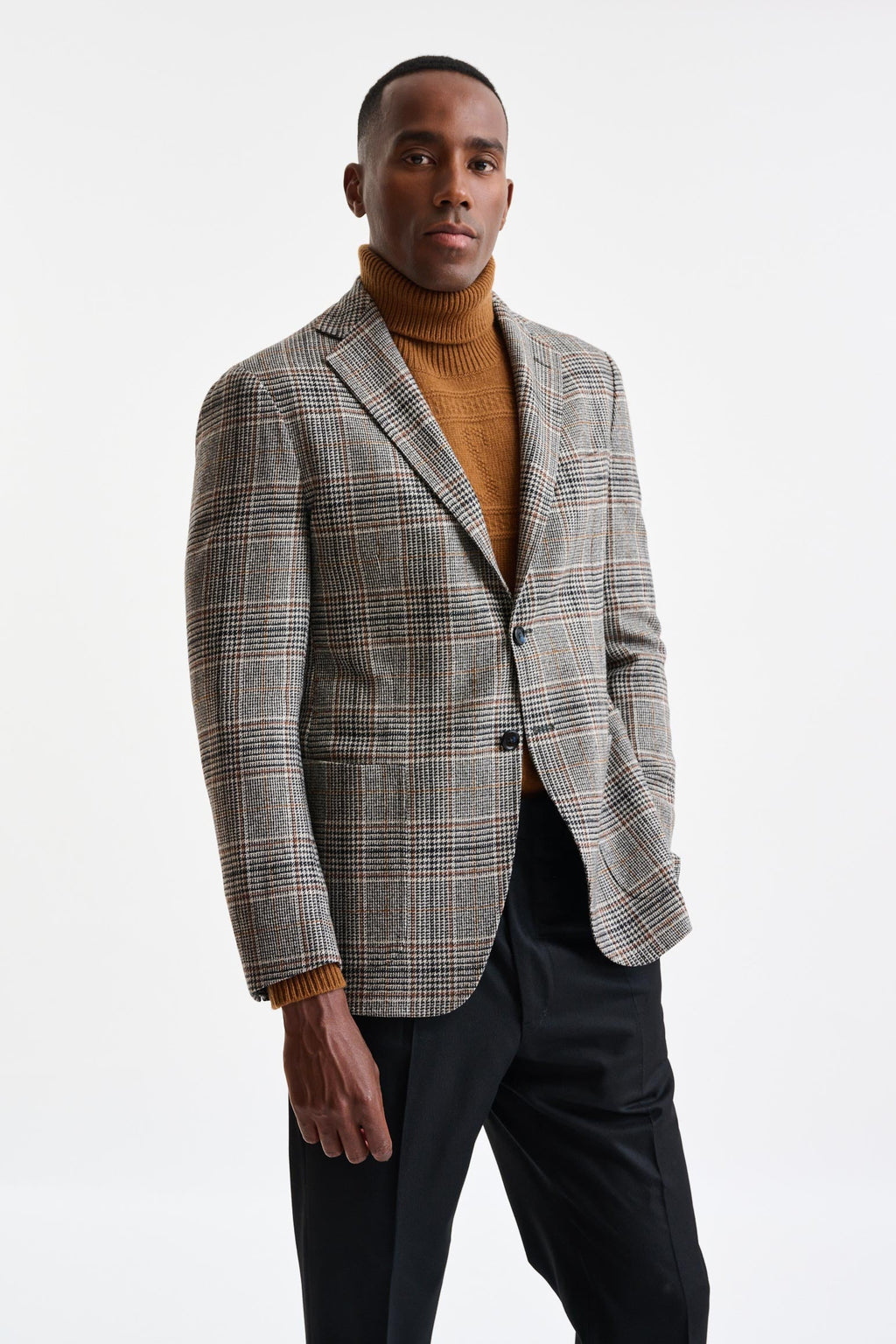 Black Wool & Cashmere Kenton Jacket Autumn Leaves