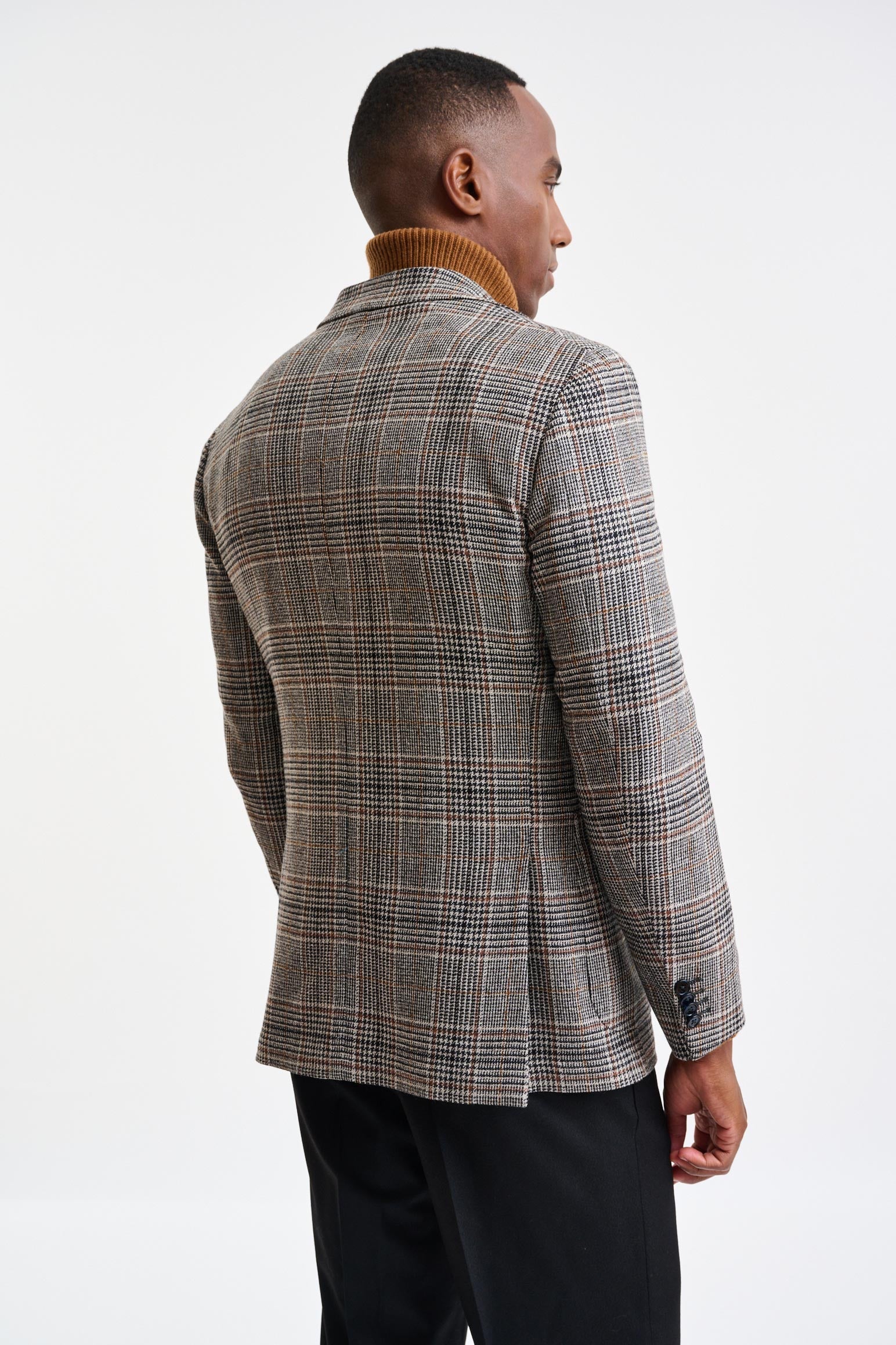 Black Wool & Cashmere Kenton Jacket Autumn Leaves — detail 6