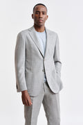 Light Grey 100% Wool Kenton Jacket Autumn Leaves