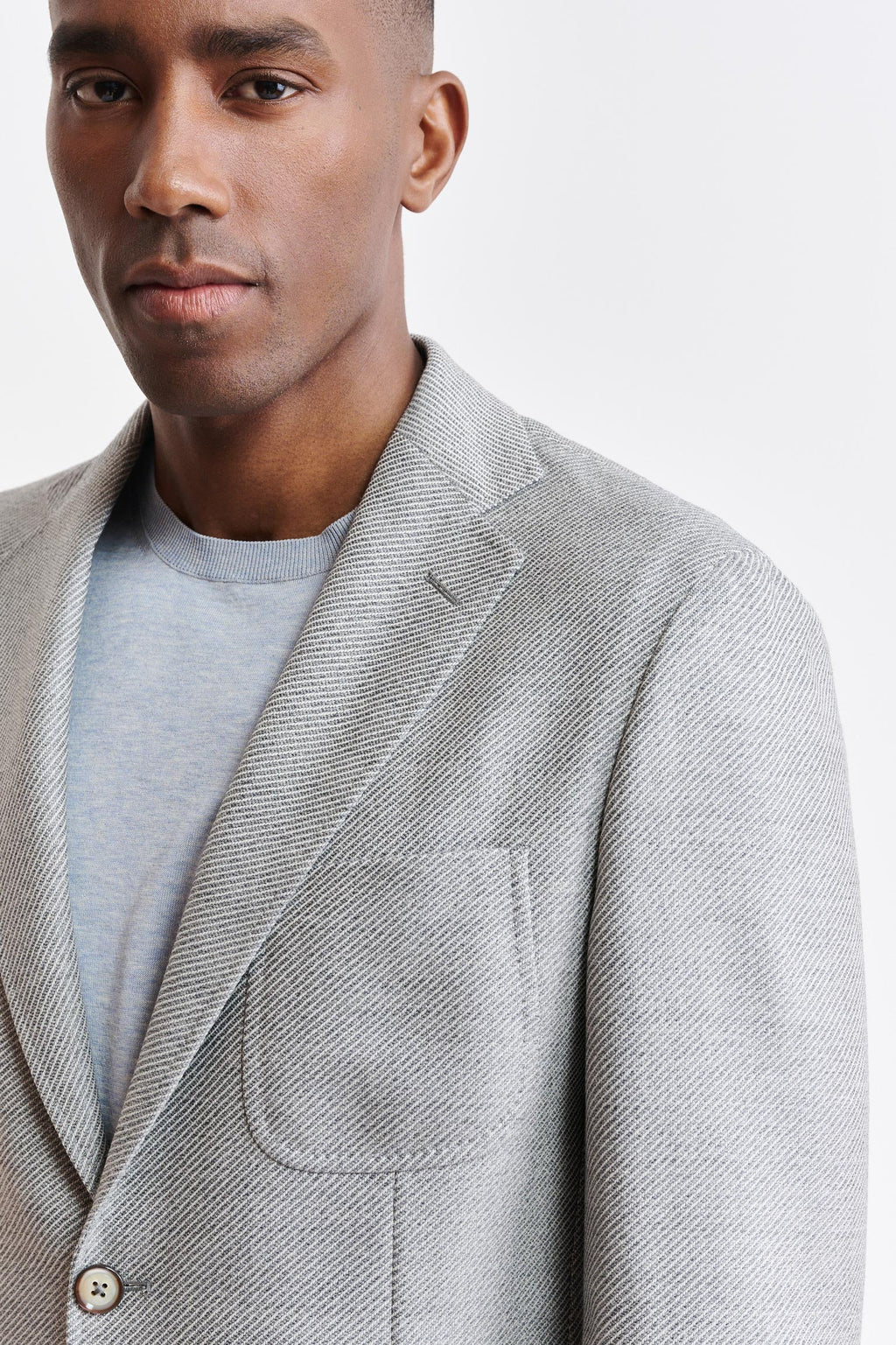 Light Grey 100% Wool Kenton Jacket Autumn Leaves — detail 4