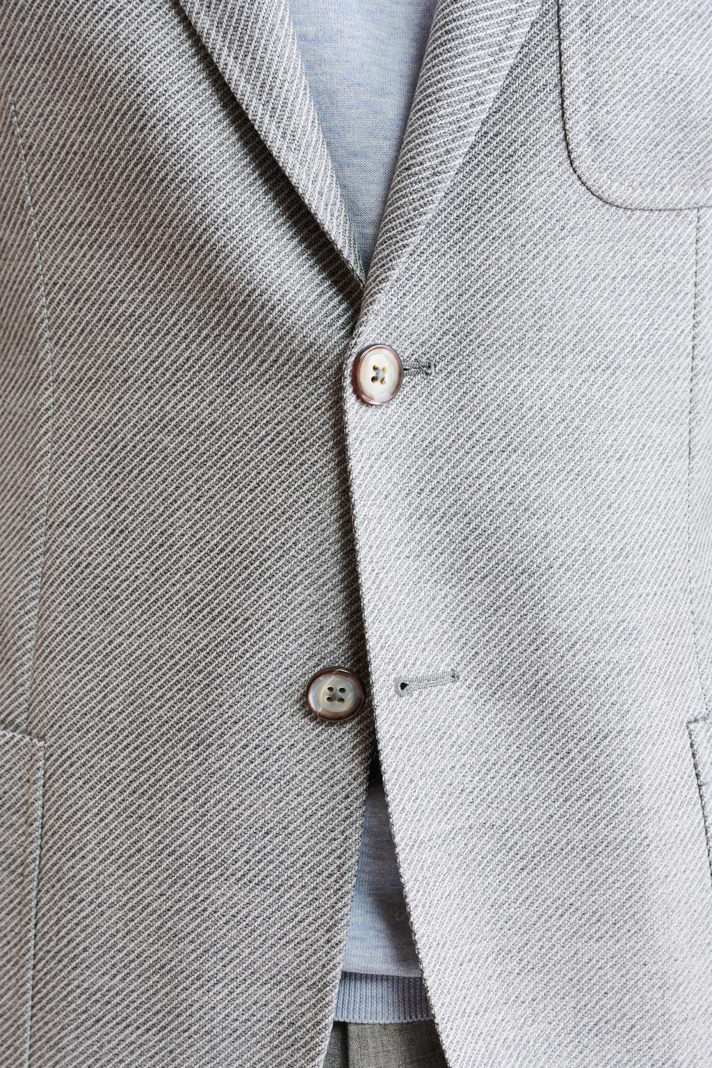 Light Grey 100% Wool Kenton Jacket Autumn Leaves — detail 2