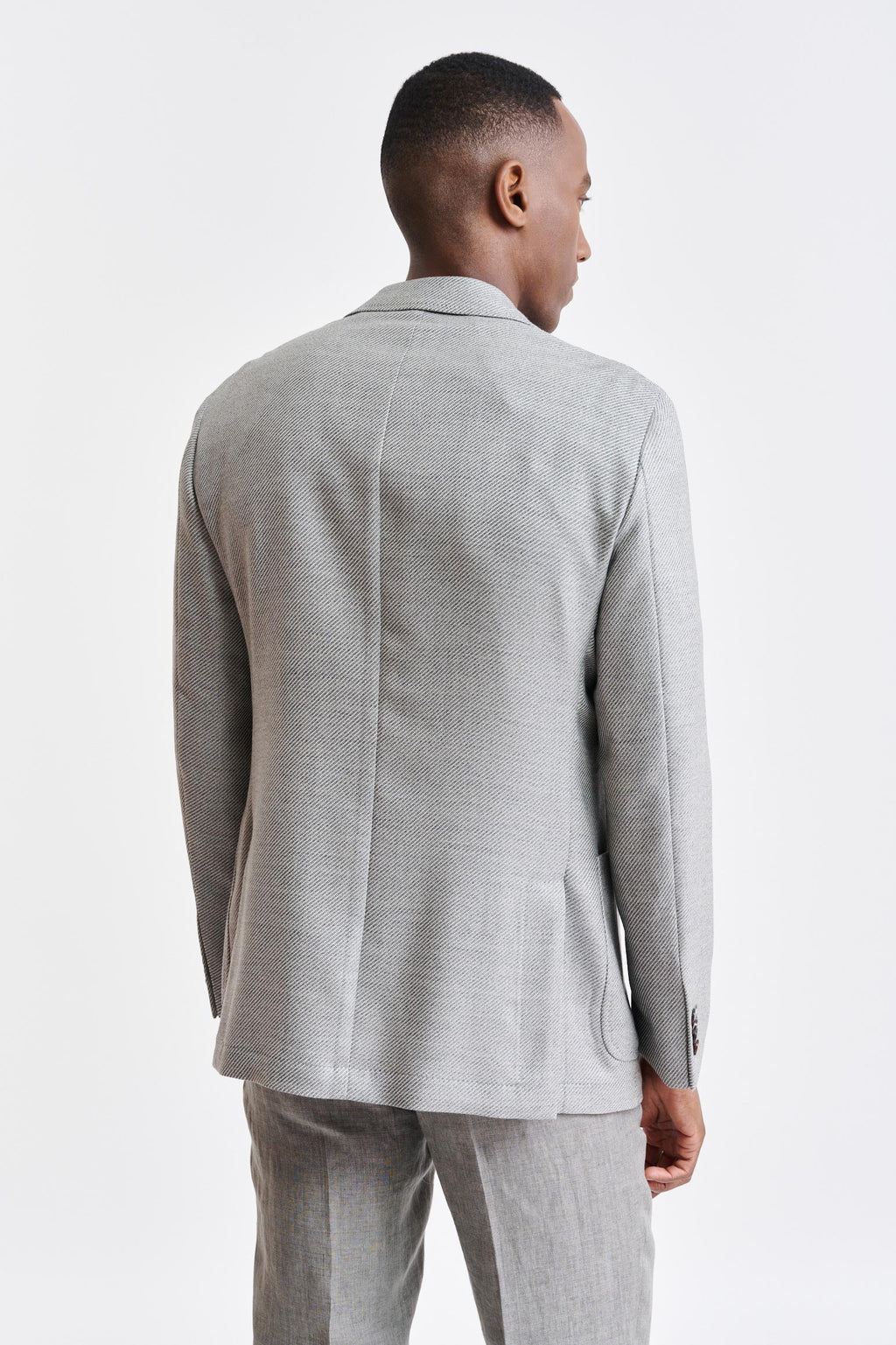 Light Grey 100% Wool Kenton Jacket Autumn Leaves — detail 5
