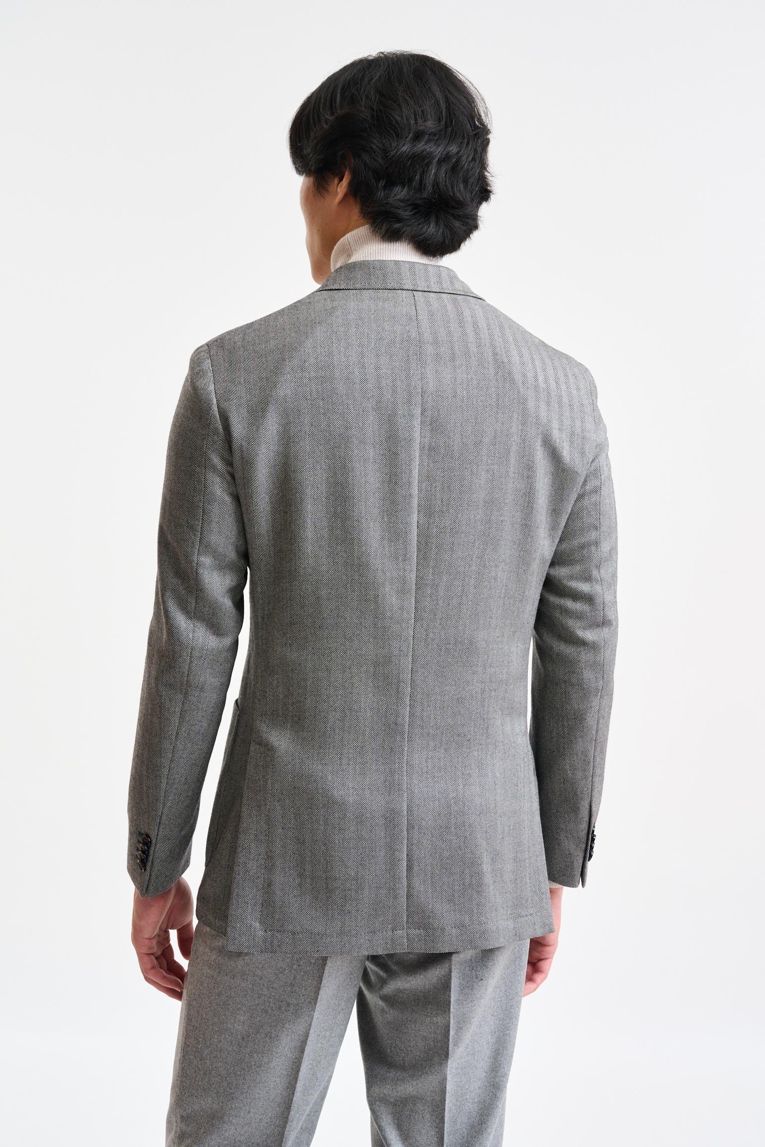 Grey Wool Kenton Jacket Autumn Leaves — detail 6