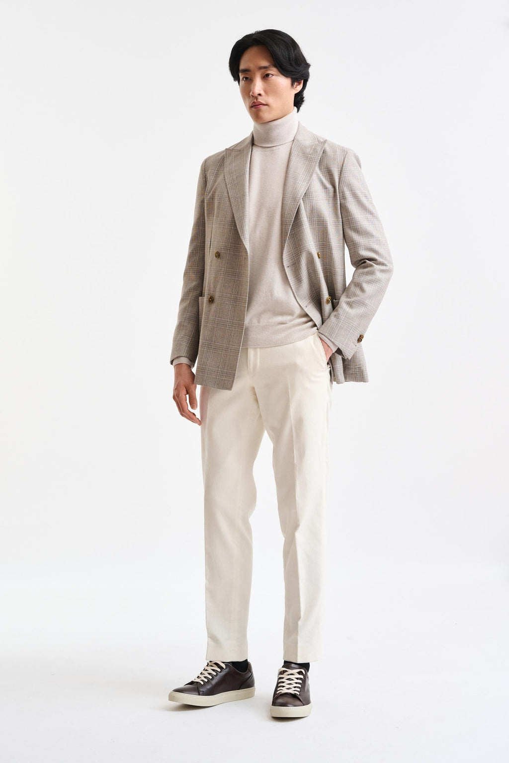Light Beige Wool Super 100's Soho Jacket Freestyle — detail 3