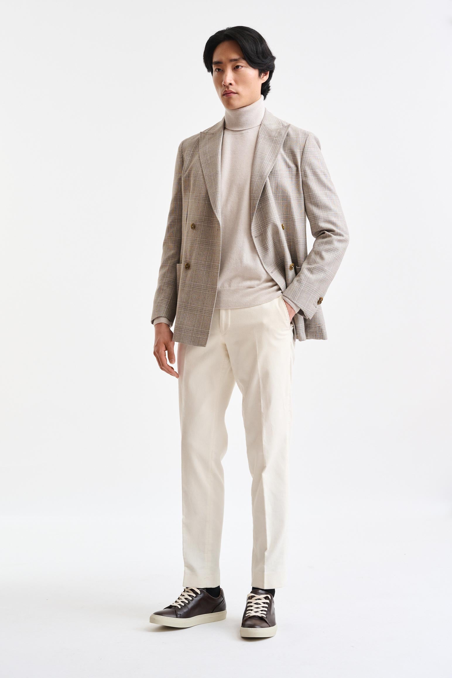 Light Beige Wool Super 100's Soho Jacket Freestyle — detail 3