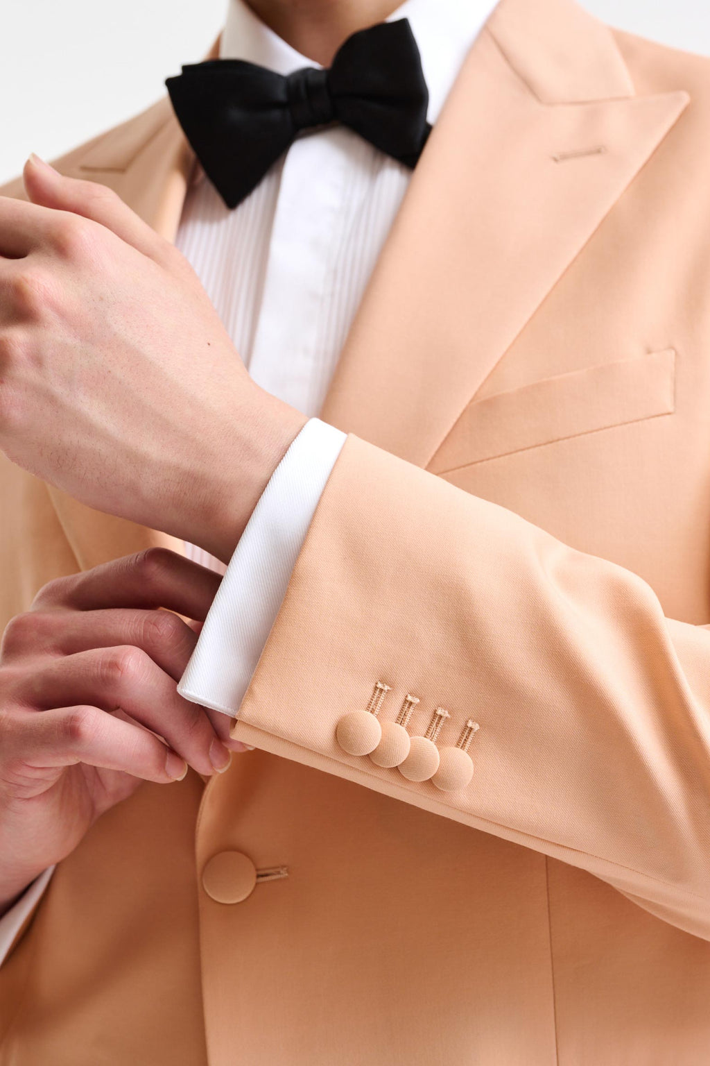 Peach Wool Super 100's Soho Tuxedo Freestyle — detail 1