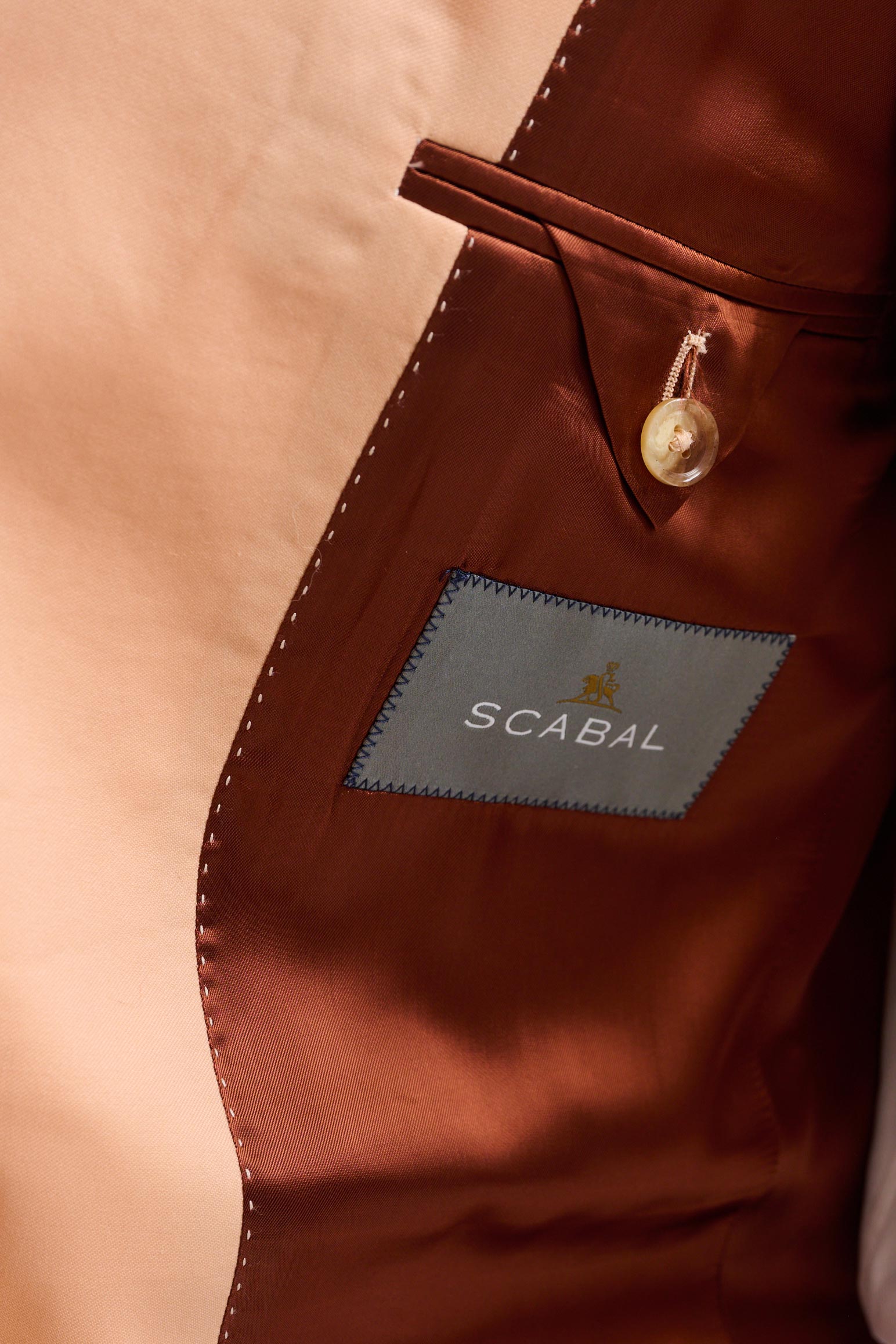 Peach Wool Super 100's Soho Tuxedo Freestyle — detail 2