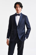 Dark Blue Wool Super 100's Soho Jacket Freestyle