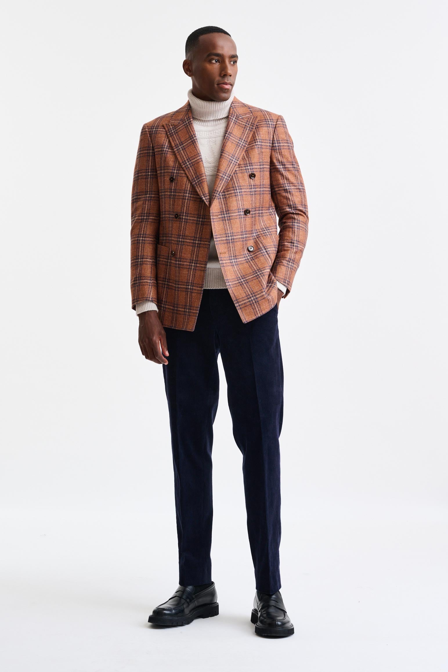 Medium Brown Wool and Linen Soho Jacket Trend — detail 4
