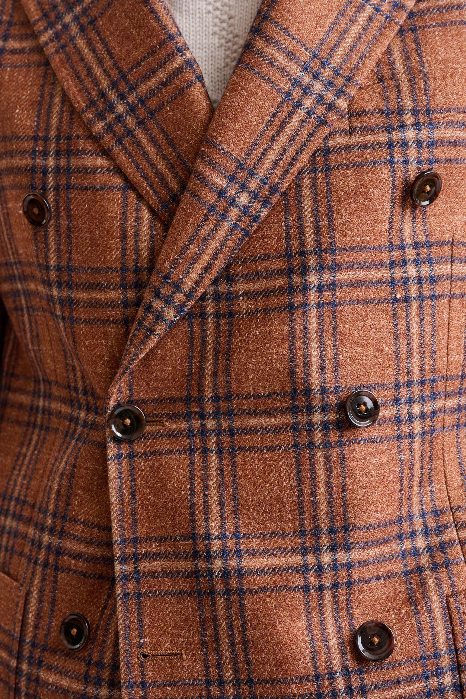 Medium Brown Wool and Linen Soho Jacket Trend — detail 2